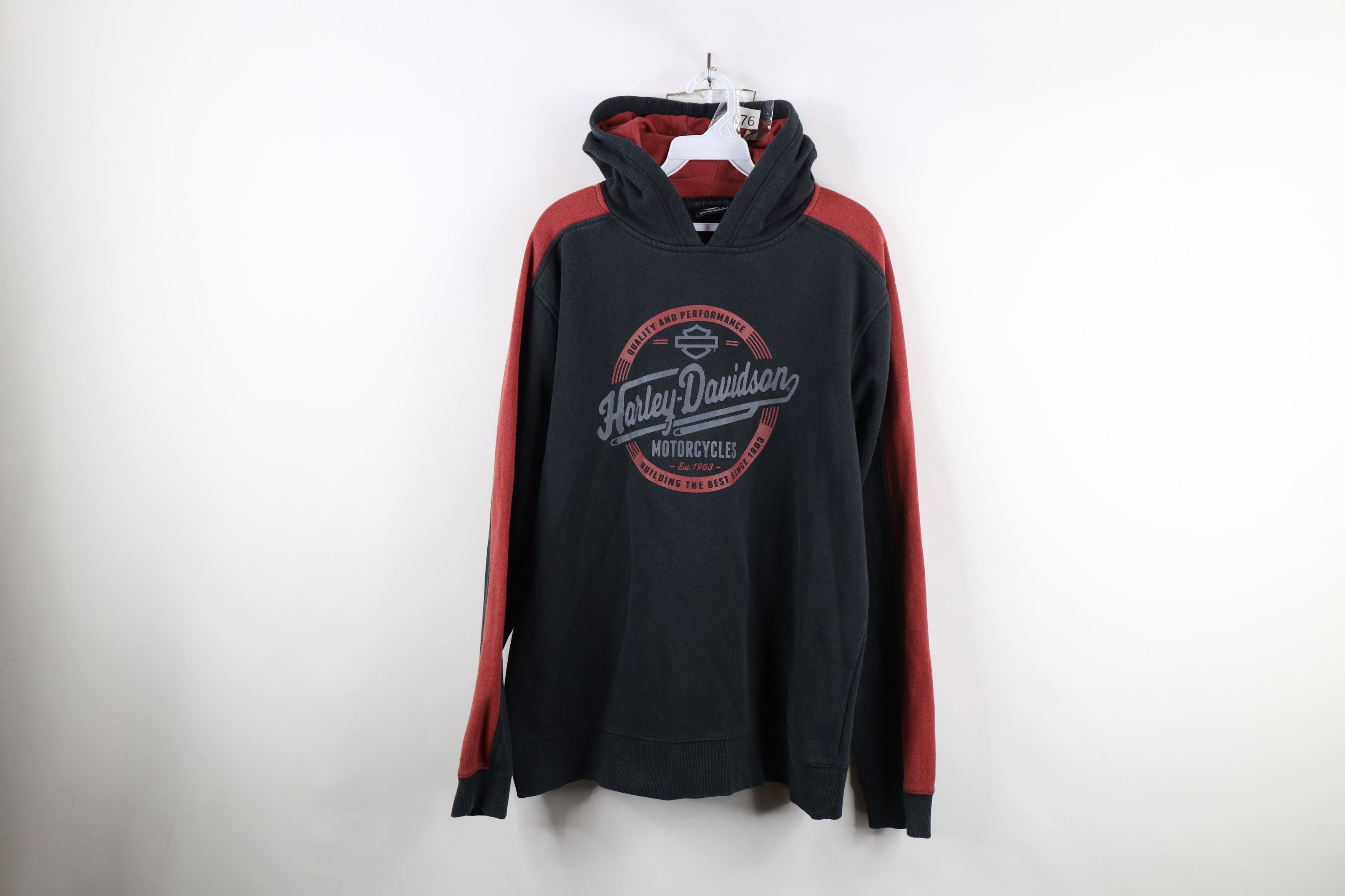 Harley Davidson × Vintage Vintage Y2K Harley Davidson Spell Hoodie Sweatshirt Black Size US M / EU 48-50 / 2 - 1 Thumbnail