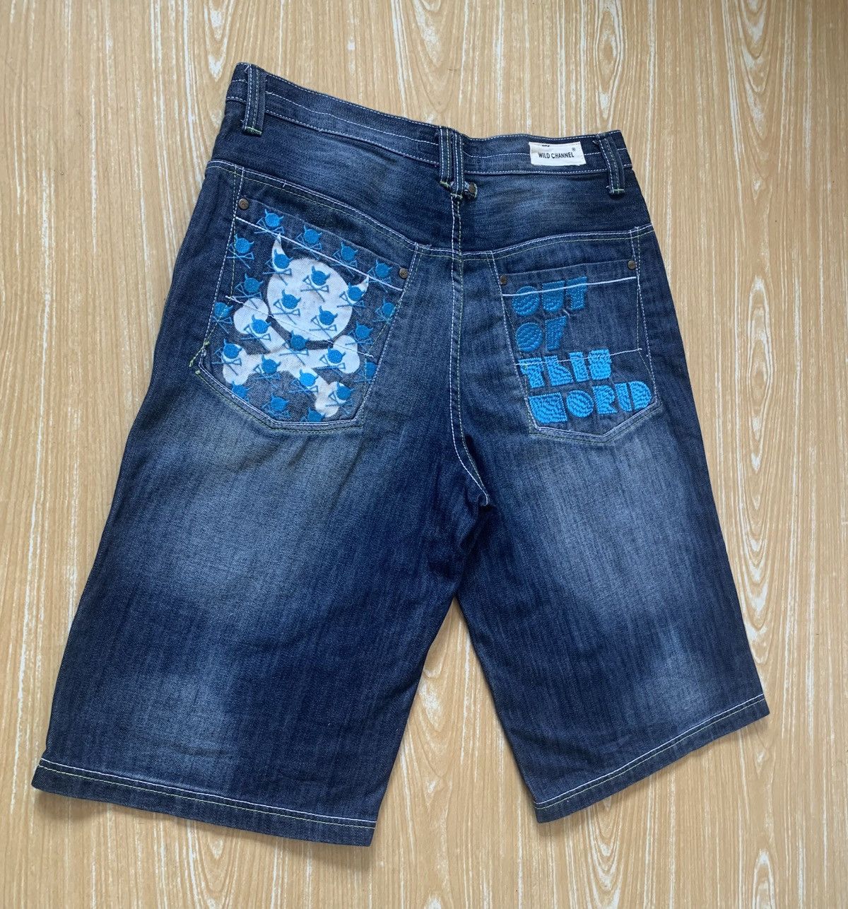 Japanese Brand Wild Channel Out Of This World Embroidered Baggy Short Pants Size US 34 / EU 50 - 7 Thumbnail