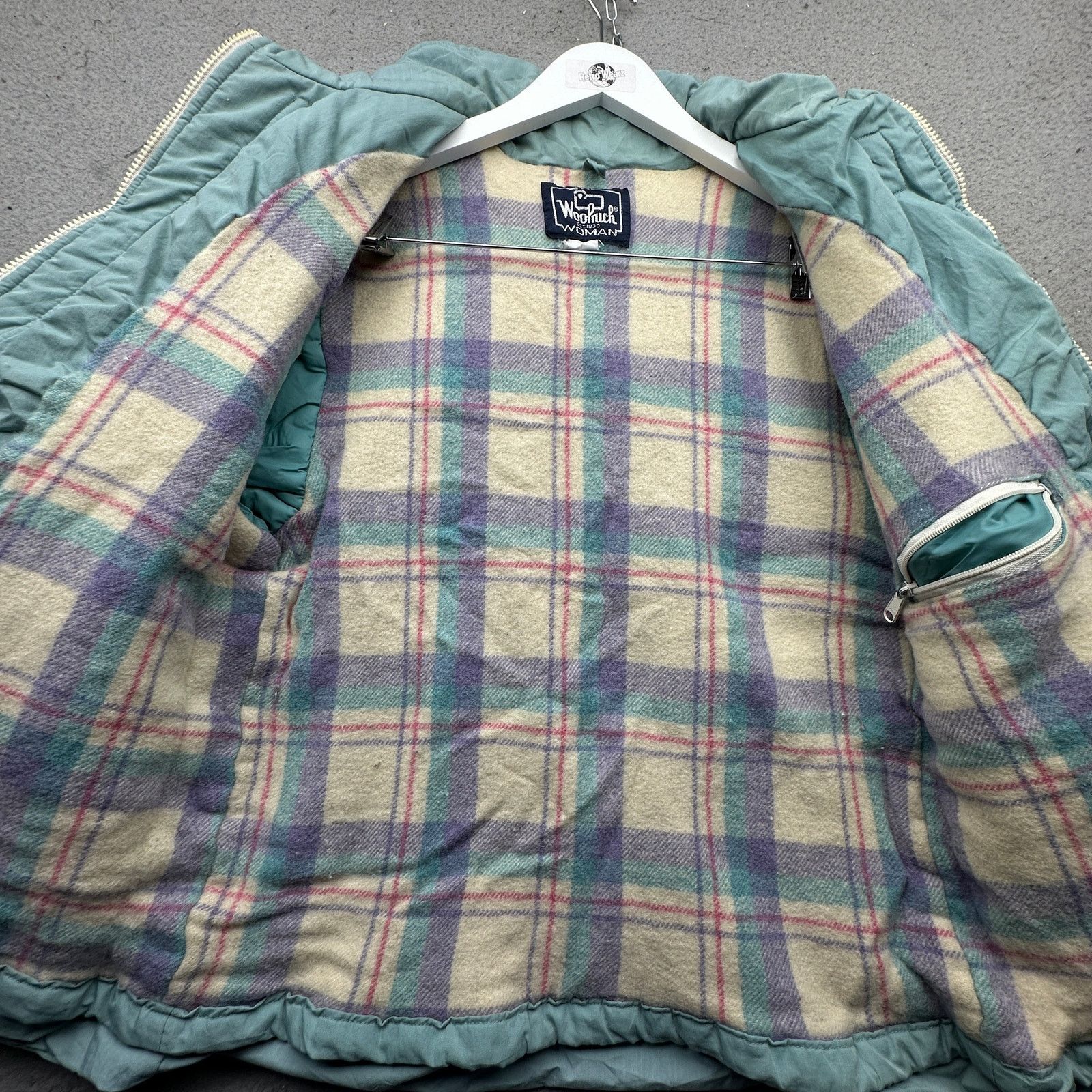 Woolrich Woolen Mills Vintage Woolrich Woman Flannel Plaid Parka Womens M Green Size M / US 6-8 / IT 42-44 - 8 Thumbnail