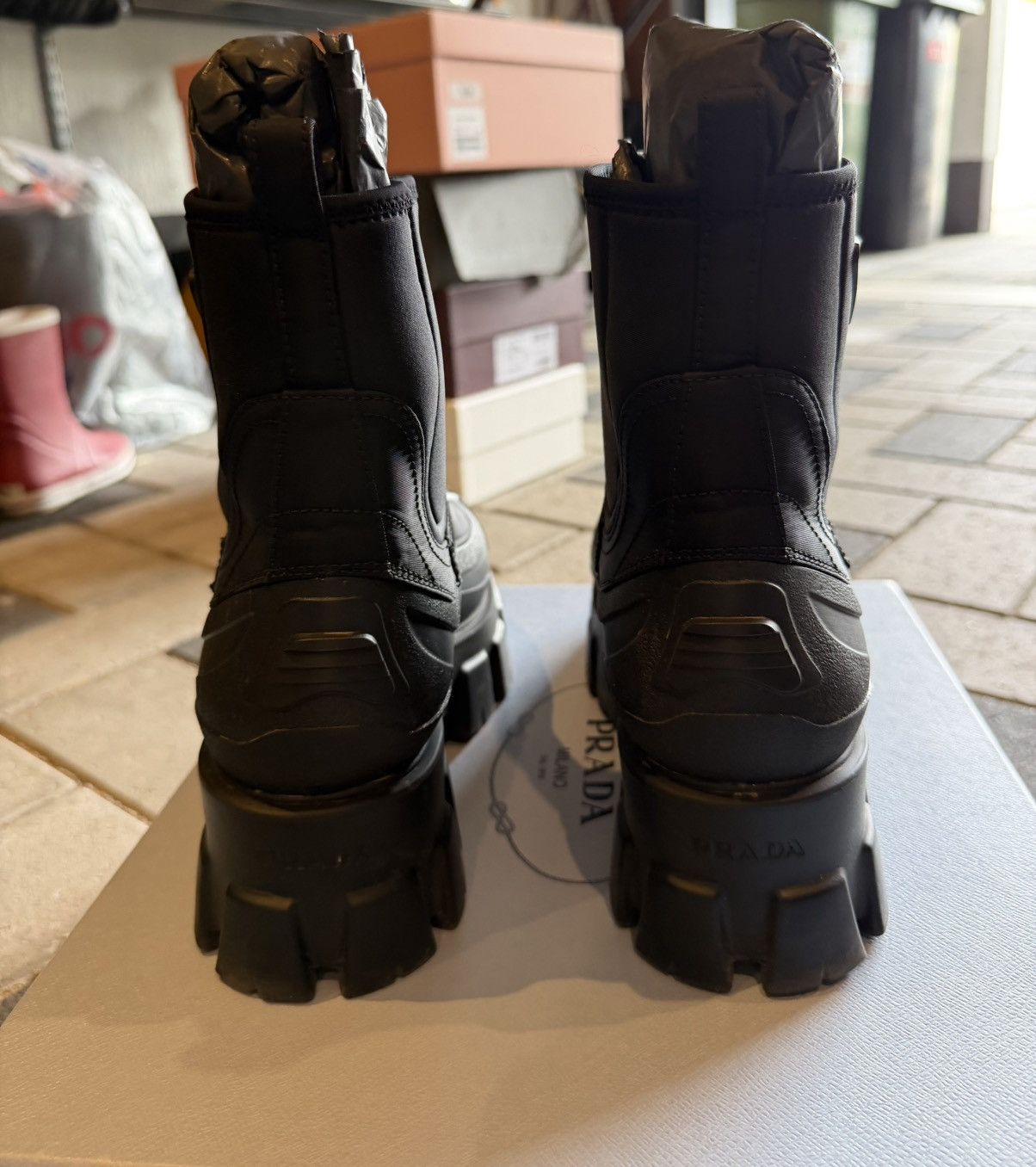 Prada Prada Wmns Monolith Duck Boot 'Black' 39 Size US 9 / IT 39 - 4 Thumbnail