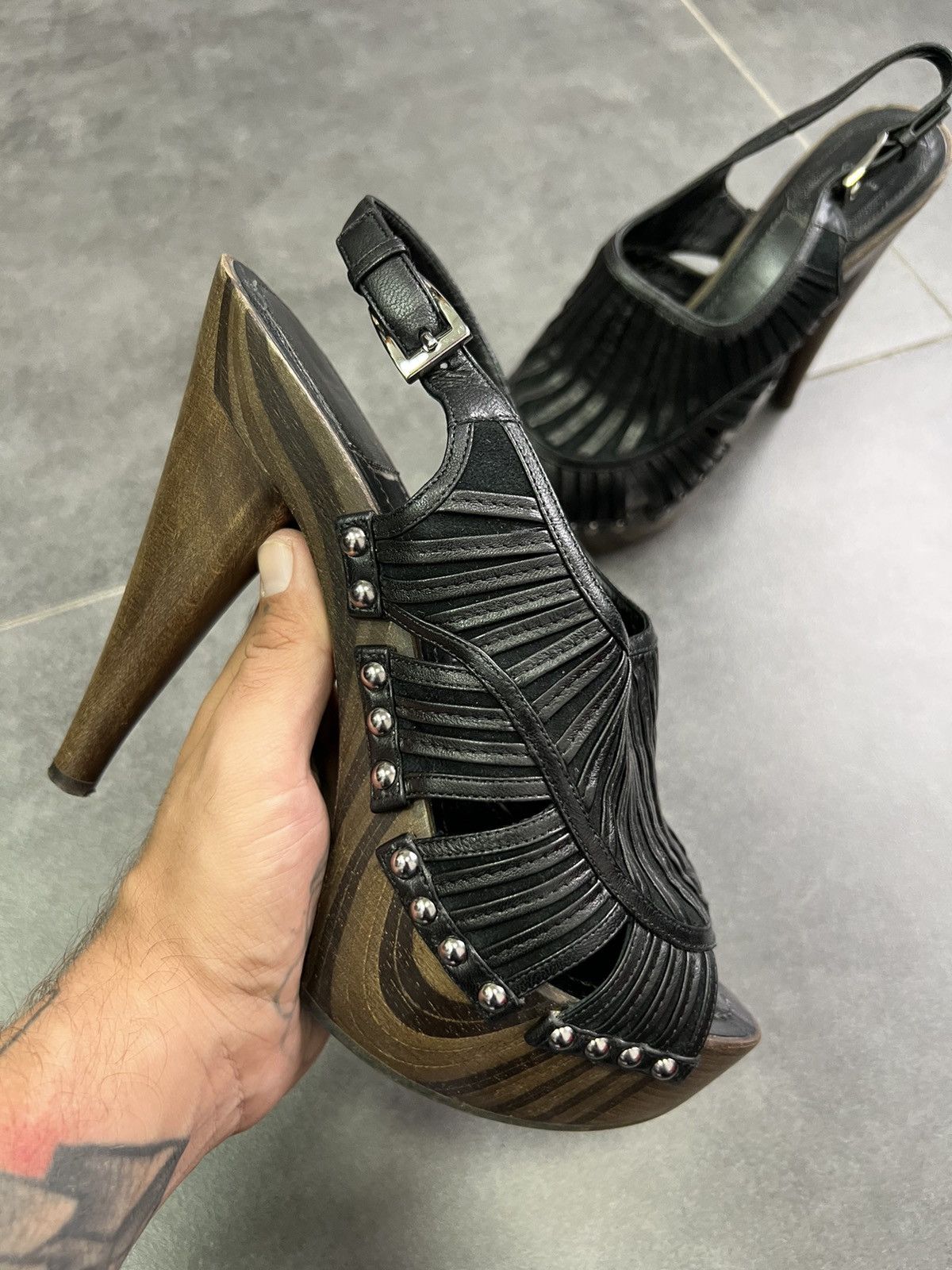 Dior Archive Dior John Galliano couchette y2k heels sandals Size US 8.5 / IT 38.5 - 2 Thumbnail