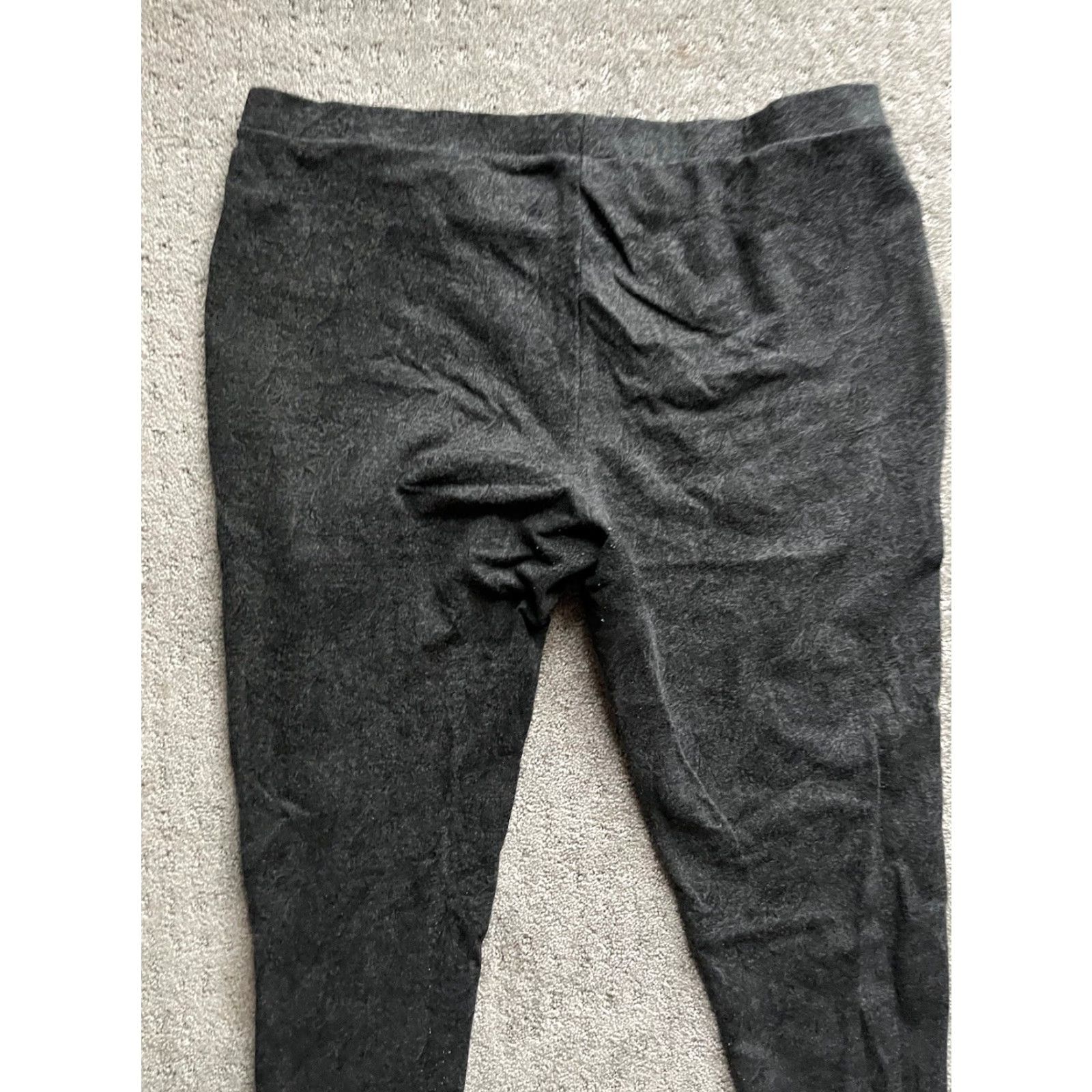 Vintage Premise Studio Women XL Black Knit Stretch Pull-On Pants Flat Front Casual Size 40" / US 18 - 4 Thumbnail