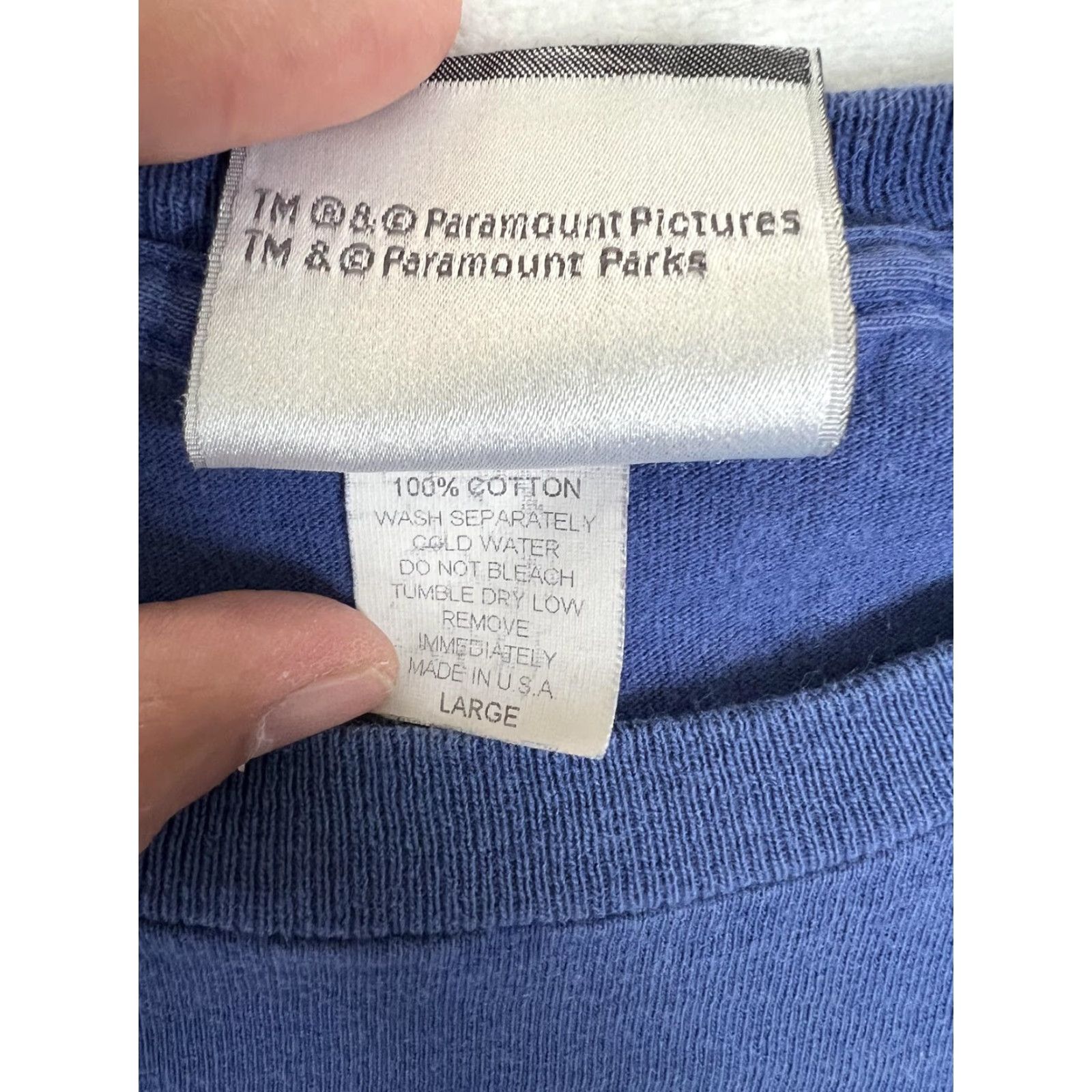 Greats VINTAGE Paramount's Great America Long Sleeve Shirt Mens Large Blue Made In USA Size US L / EU 52-54 / 3 - 6 Thumbnail