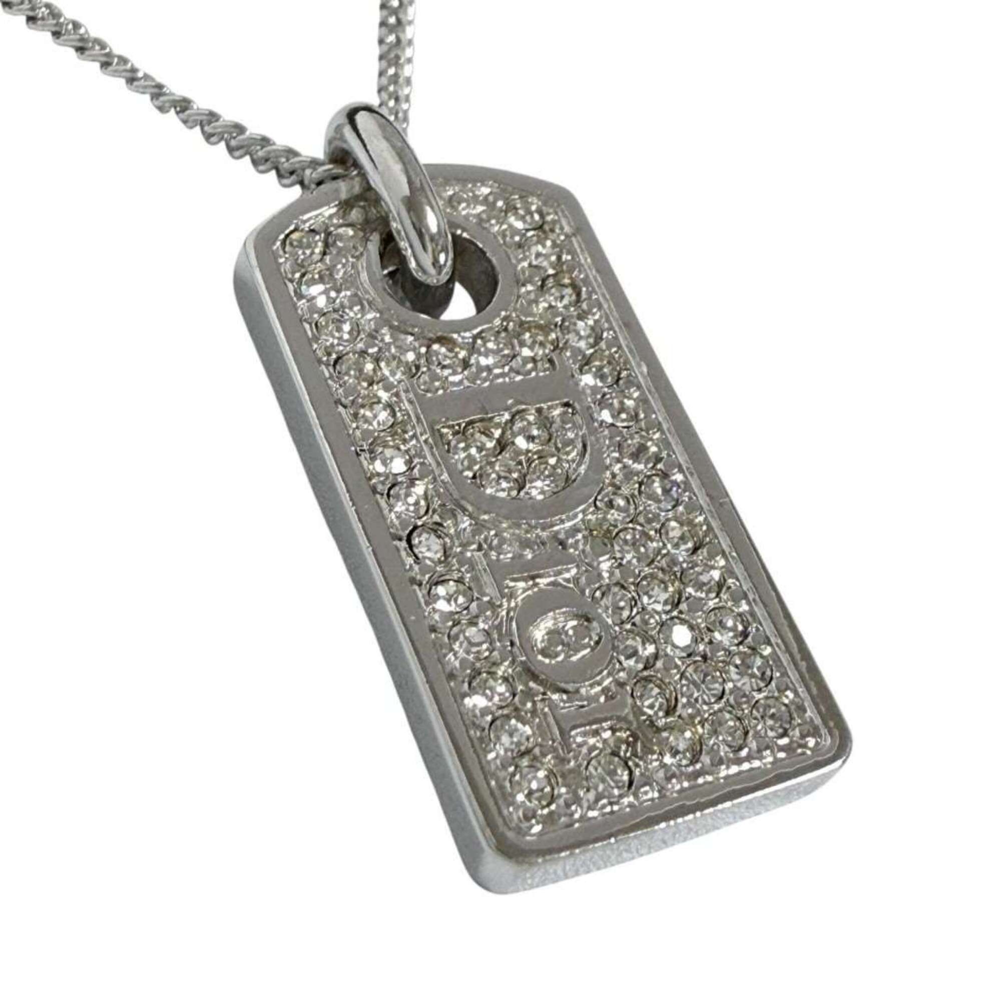 Dior Christian Dior Dior Women's Plate Pendant Necklace, Silver, up to 45cm Size ONE SIZE - 1 Thumbnail