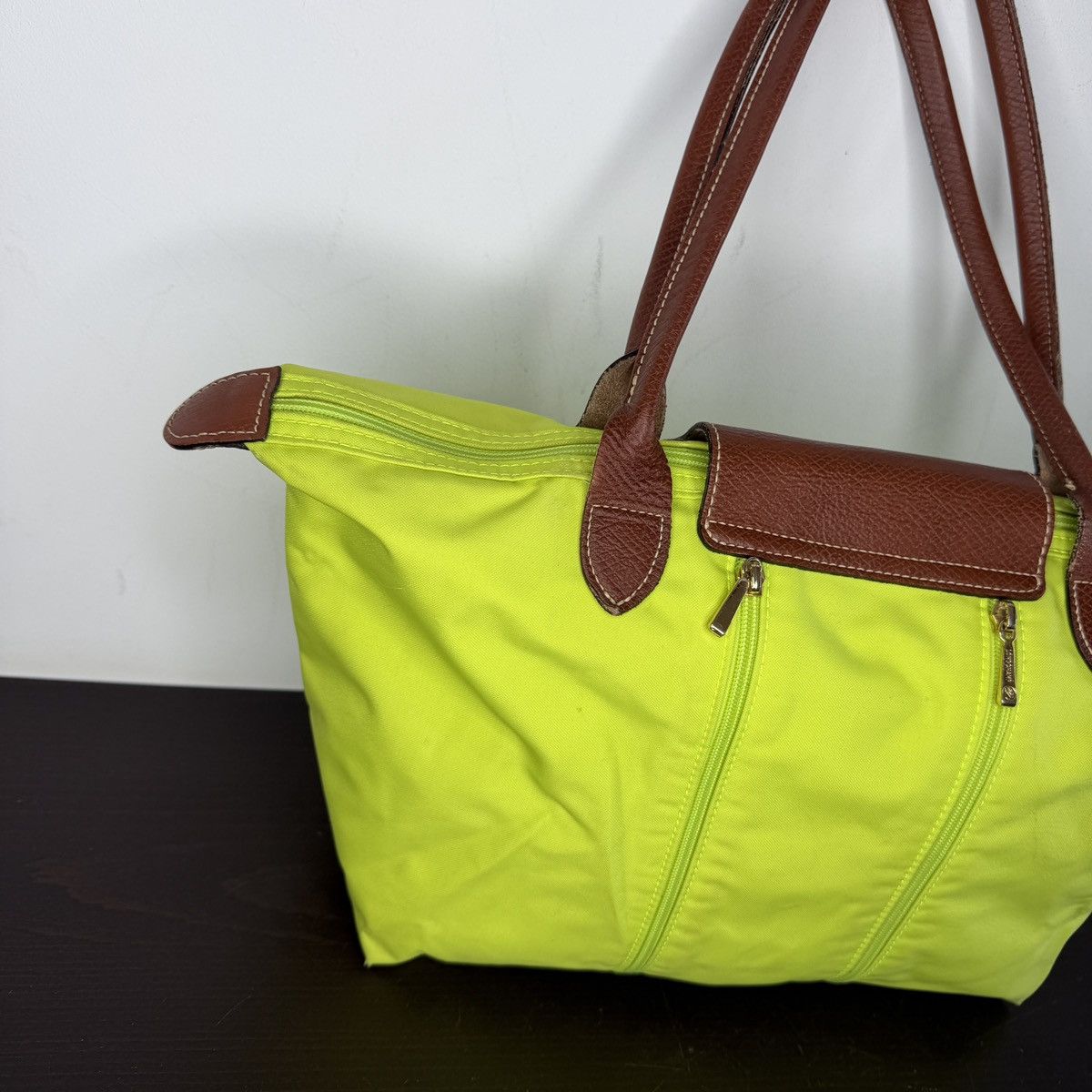 Longchamp Longchamp Le Pliage Shopper Green Handbag Shoulder Bag Size ONE SIZE - 7 Thumbnail