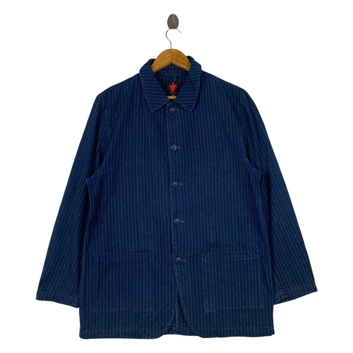 Japanese Brand × Vintage Vintage TURBINE Japanese Brand Jeans Denim Coat Jacket Size US M / EU 48-50 / 2 - 1 Thumbnail