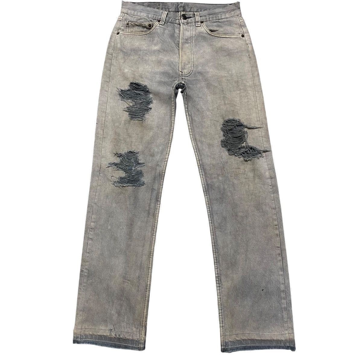 Levi's Vintage Levis 501 Blank Grunge Jeans Size US 30 / EU 46 - 1 Thumbnail
