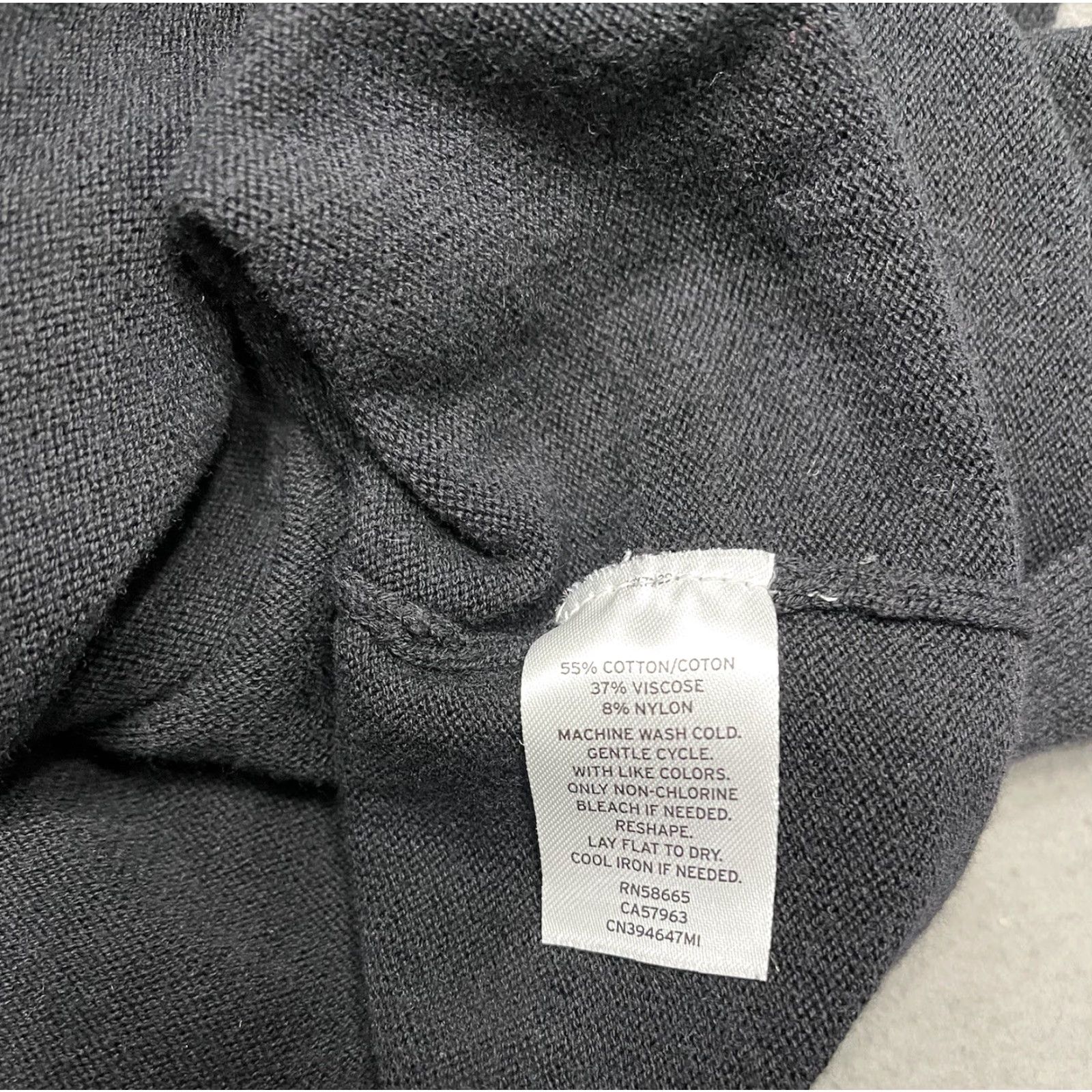 Vintage Caslon Women’s Sweater Pullover Size M Black Casual Long Sleeve Scoop Neck Cotton Nylon Viscose Regular - Womens Size M / US 6-8 / IT 42-44 - 8 Thumbnail