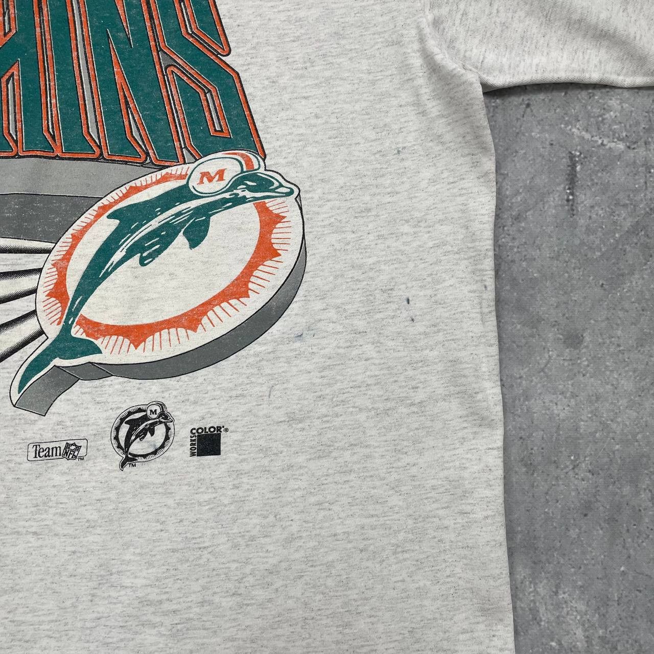 NFL × Vintage Vintage 90s Miami Dolphins NFL Single Stitch T Shirt Size XL Size US XL / EU 56 / 4 - 17 Thumbnail