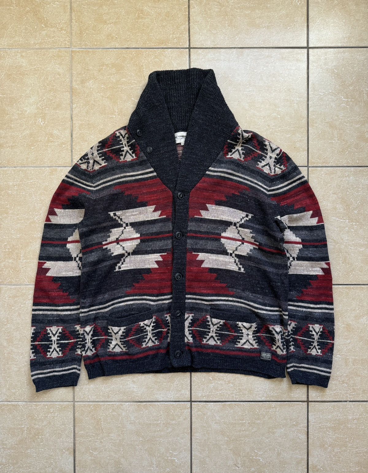 Denim&Supply Ralph Lauren Aztec Navajo Knitted Cardigan