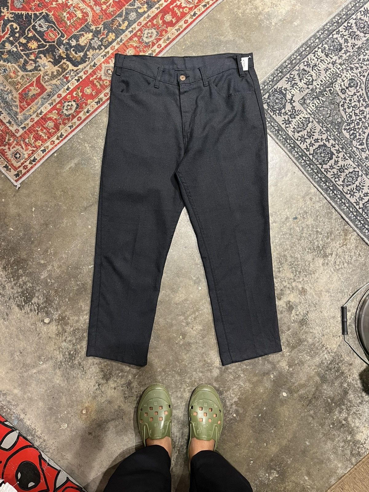Levi's Vintage 70s Levi’s Sta-Prest Big E Gold Tag Talon Zip Size US 34 / EU 50 - 1 Thumbnail