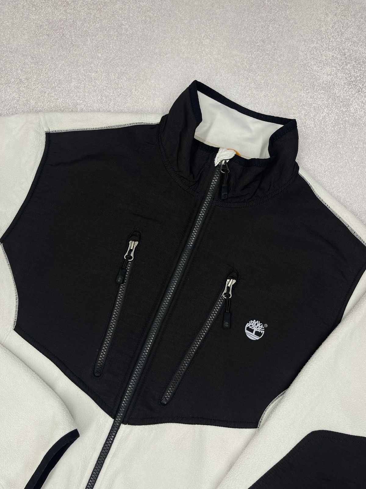 Timberland Mens Timberland Fleece Jacket Black/White Outdoor Gorpcore Size US XL / EU 56 / 4 - 4 Thumbnail