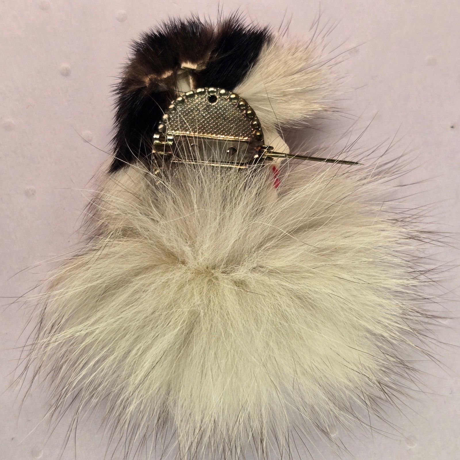 Vintage Vintage Art Deco Lady Brooch Real Mink Fur Pin Glamour Size ONE SIZE - 4 Thumbnail