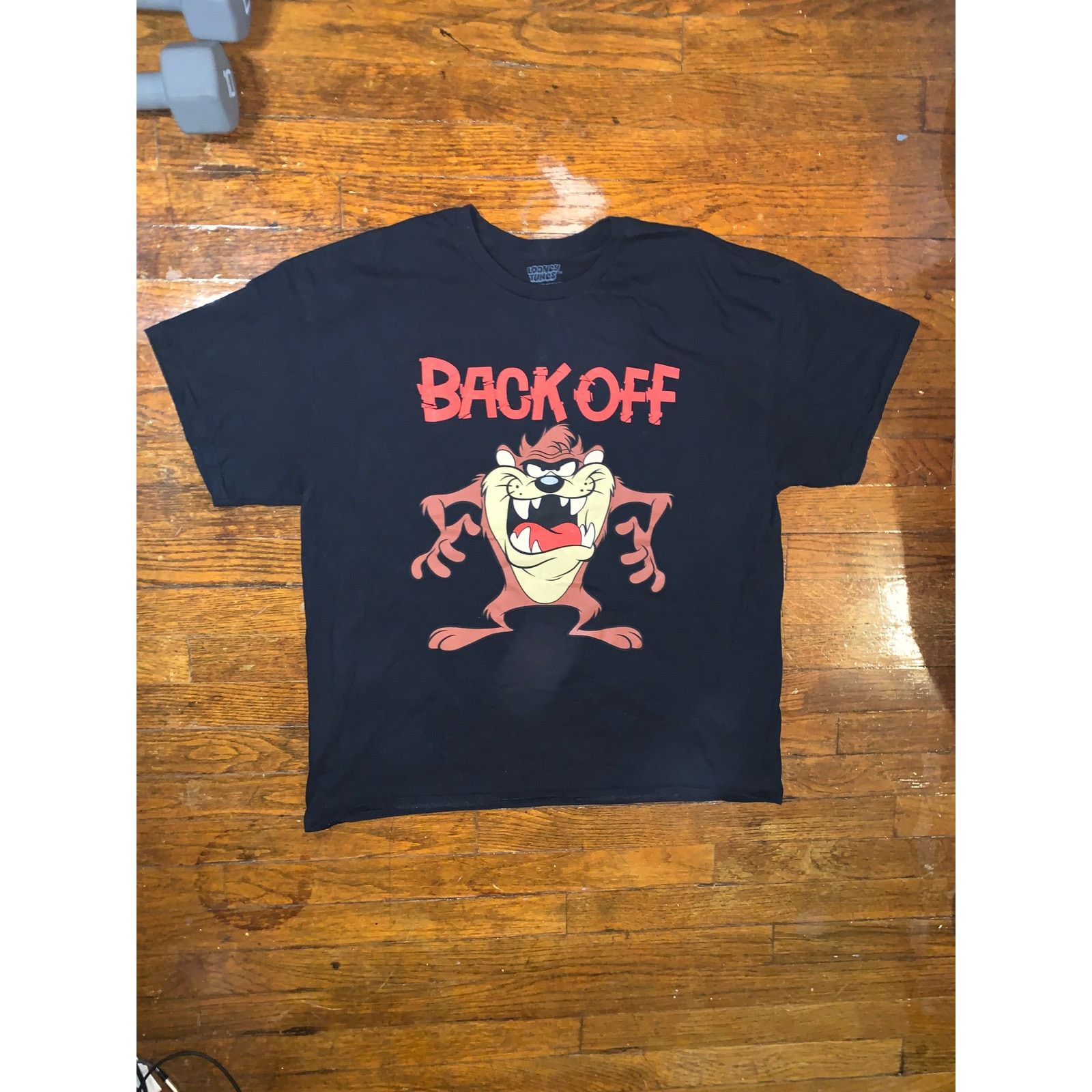 Other Looney Tunes Taz Back Off T Shirt XL Black Tasmanian Devil | Grailed