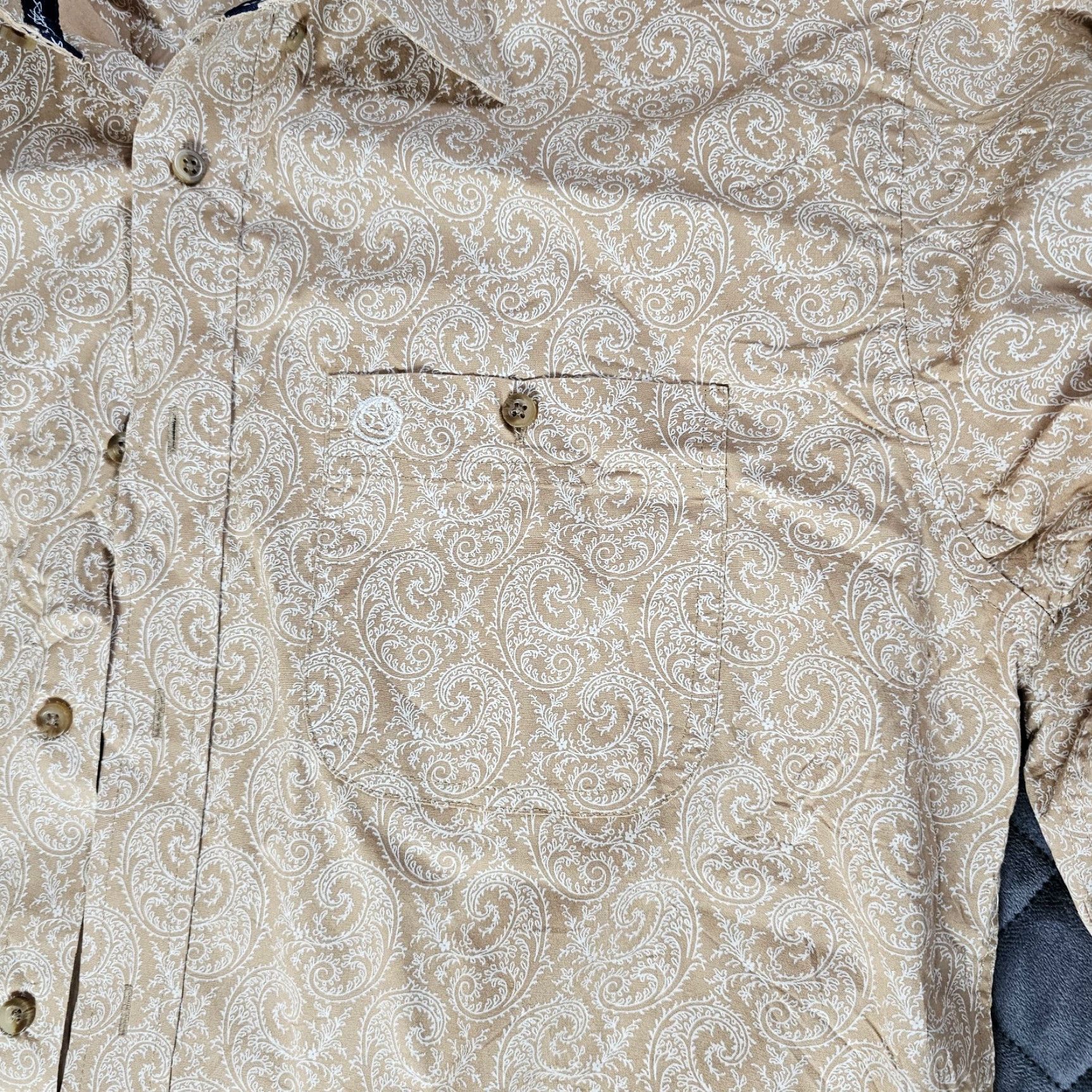 Wrangler Wrangler Shirt Button-Up George Strait Long Sleeve Brown Paisley M Men Casual Western Shirt Size US M / EU 48-50 / 2 - 4 Thumbnail