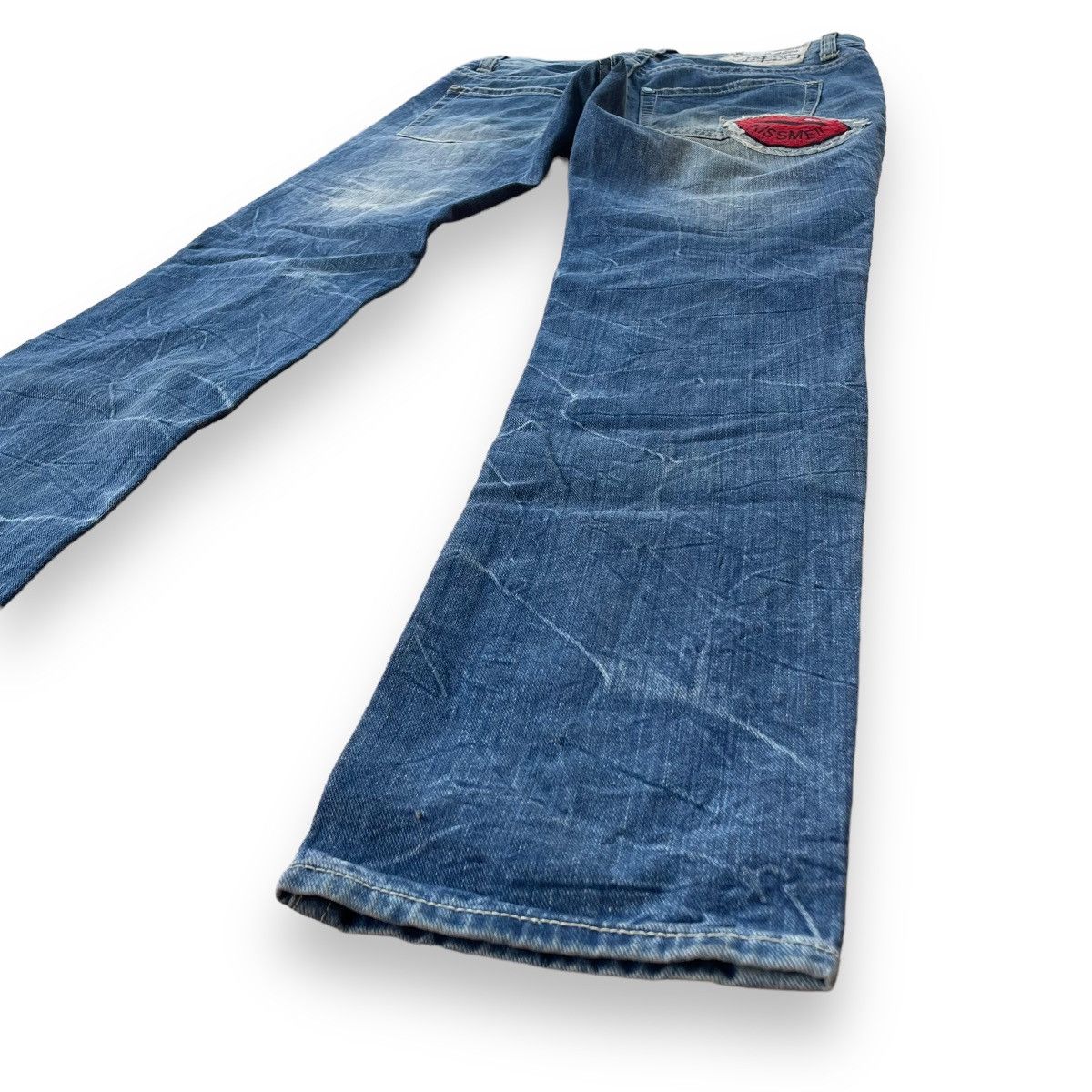 Beauty Beast 🇯🇵 SKY BOMBER PATCHWORK DISTRESSED WASHED DENIM PANTS Size 30" / US 8 / IT 44 - 10 Thumbnail
