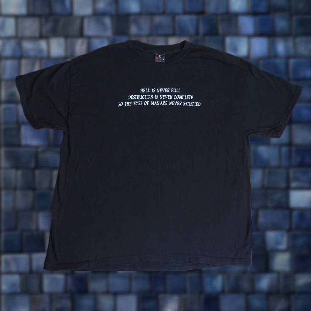 Hanes VINTAGE Hanes Black Tee 2XL Grunge Punk Graphic T-Shirt Mens 2000s Size US XXL / EU 58 / 5 - 1 Thumbnail
