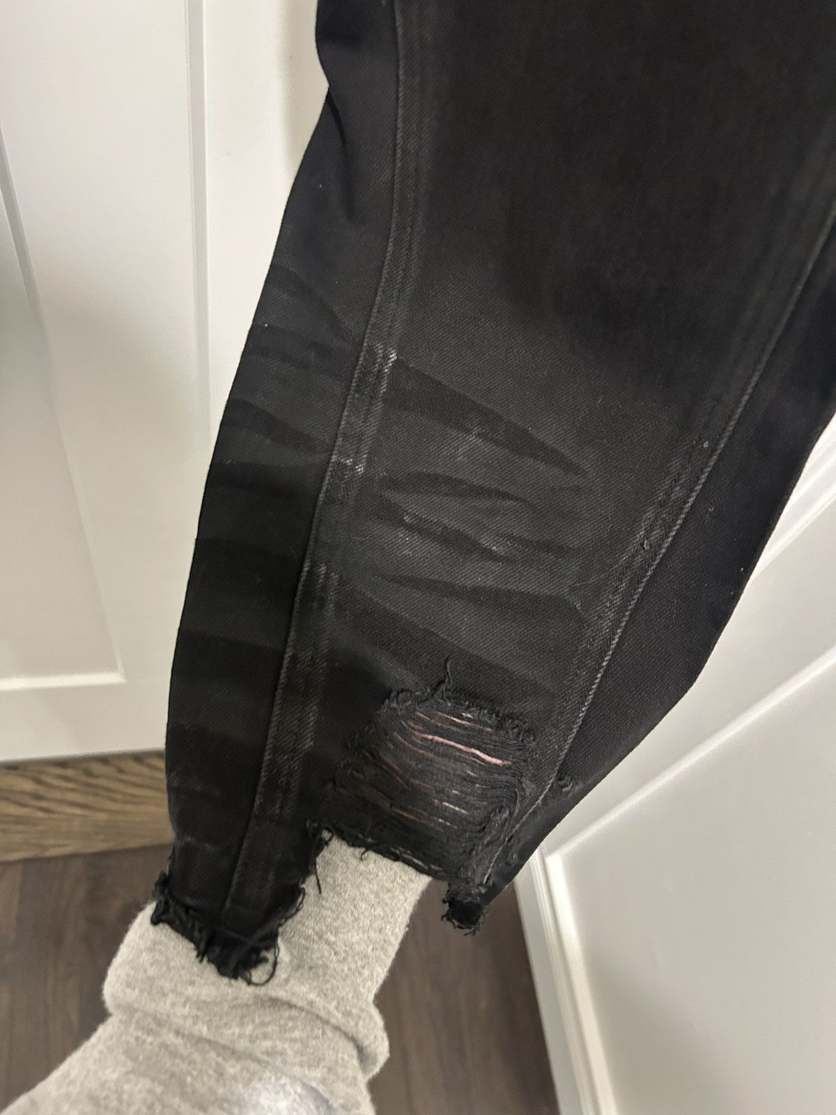 Professor.E Troubled Waters x Professor E. Destroyed Stained Denim Size US 30 / EU 46 - 8 Thumbnail