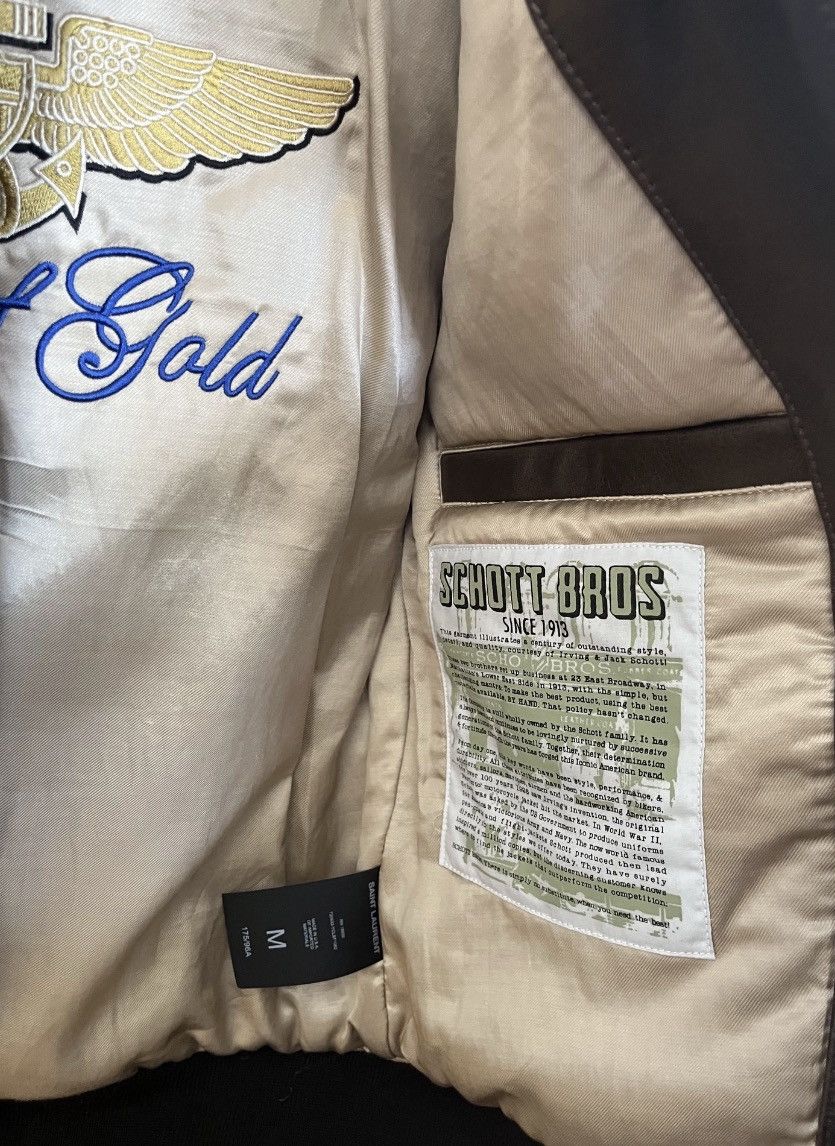 Saint Laurent Paris Saint laurentXSchott NYC patch shearling leather jacket sz M Size US M / EU 48-50 / 2 - 12 Thumbnail