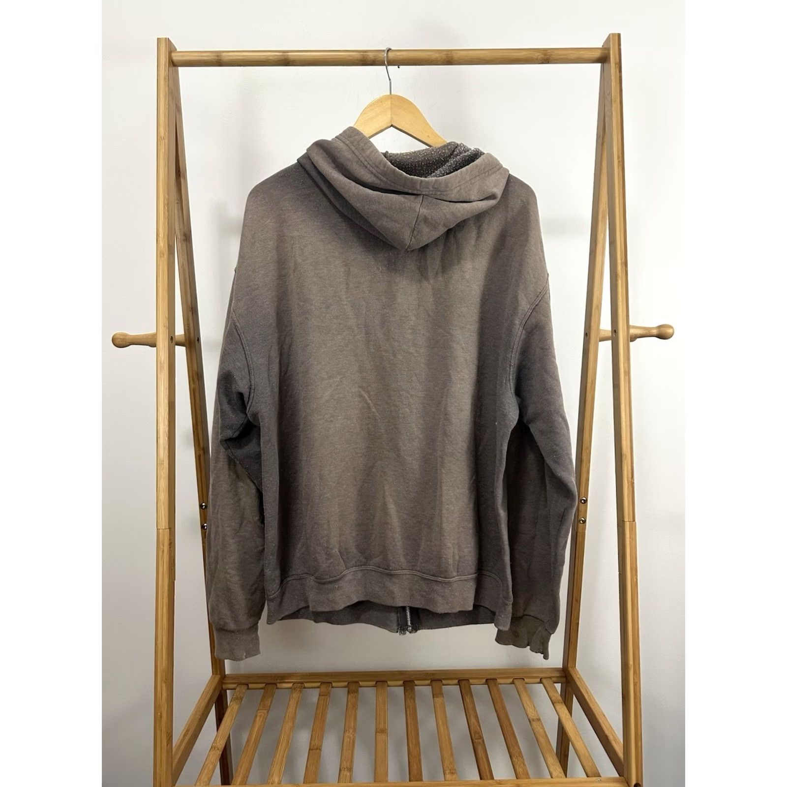 Fruit Of The Loom VINTAGE Fruit of the Loom Hoodie Gray Full Zip WIP Thin Worn Sweatshirt Size XL Mens Size US XL / EU 56 / 4 - 2 Thumbnail