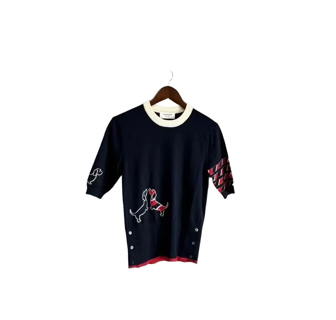 Thom Browne Thom Browne Dog Motif Knit Sweater Size 1 Size US S / EU 44-46 / 1 - 1 Thumbnail