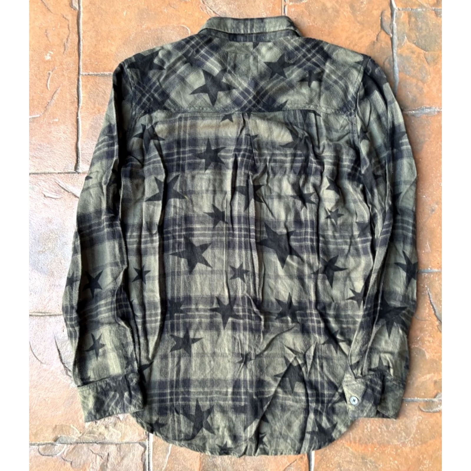 Rails Rails Hunter Button Long Sleeve Plaid Jet Stars Shirt XS Green Shirt Women Casual Button-Up Plaid Stars Pockets Size XS / US 0-2 / IT 36-38 - 3 Thumbnail