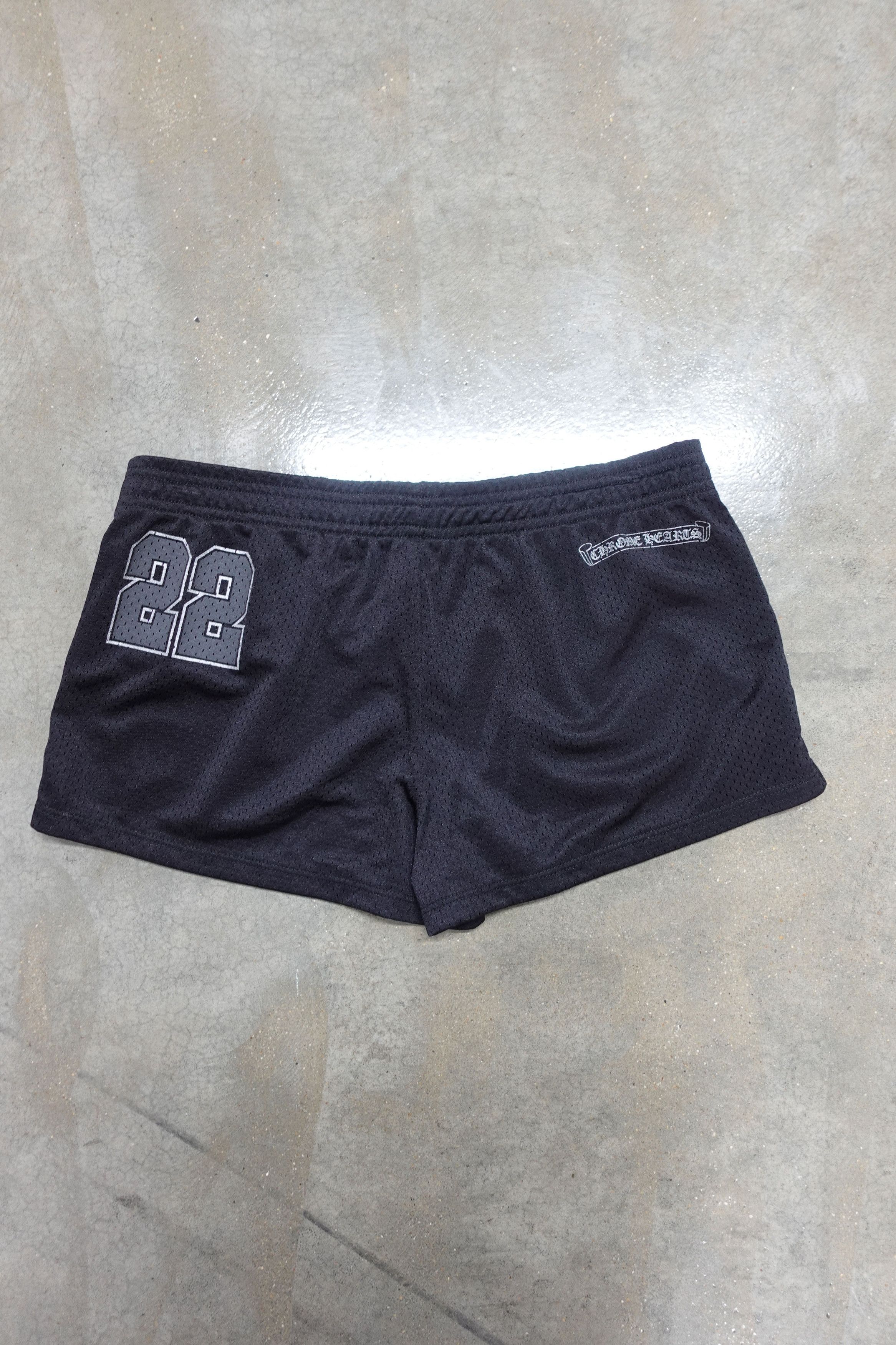 Chrome Hearts CHROME HEARTS MESH JERSEY BOOTY SHORTS BLACK Size 27" / US 4 / IT 40 - 4 Thumbnail