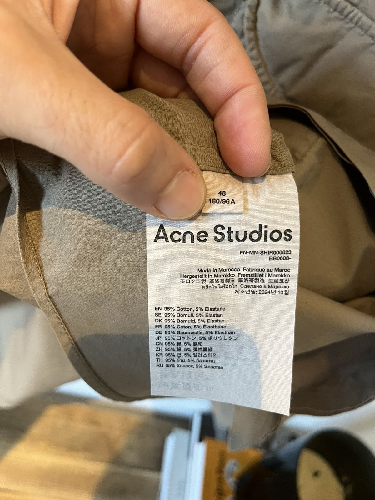 Acne Studios ACNE STUDIOS khaki safari shirt Size US M / EU 48-50 / 2 - 10 Thumbnail