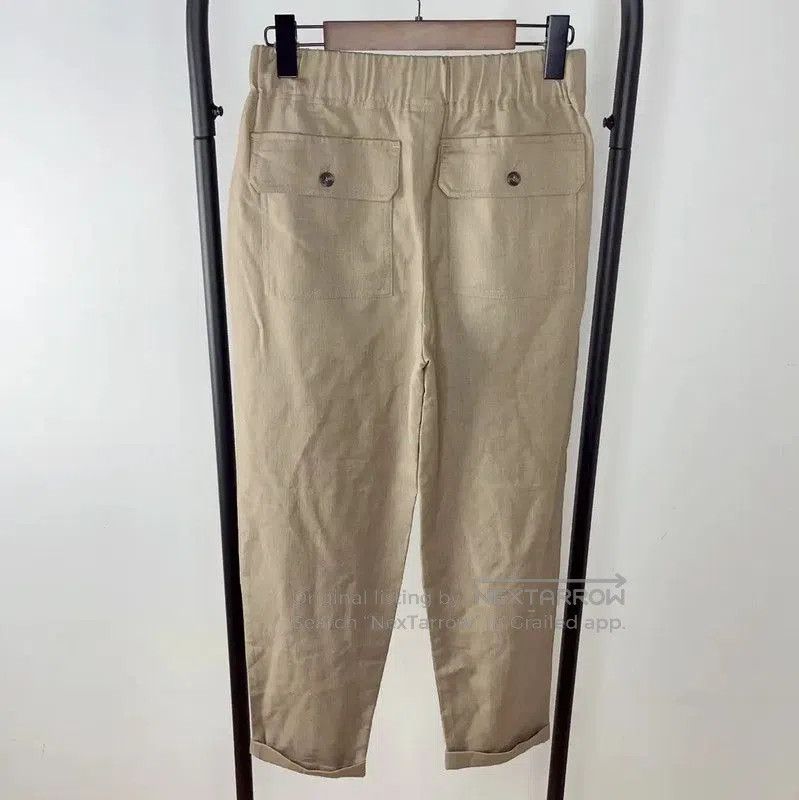 Max Mara MaxMara Beige Cotton Casual Pants for Women . Size 23" - 2 Thumbnail