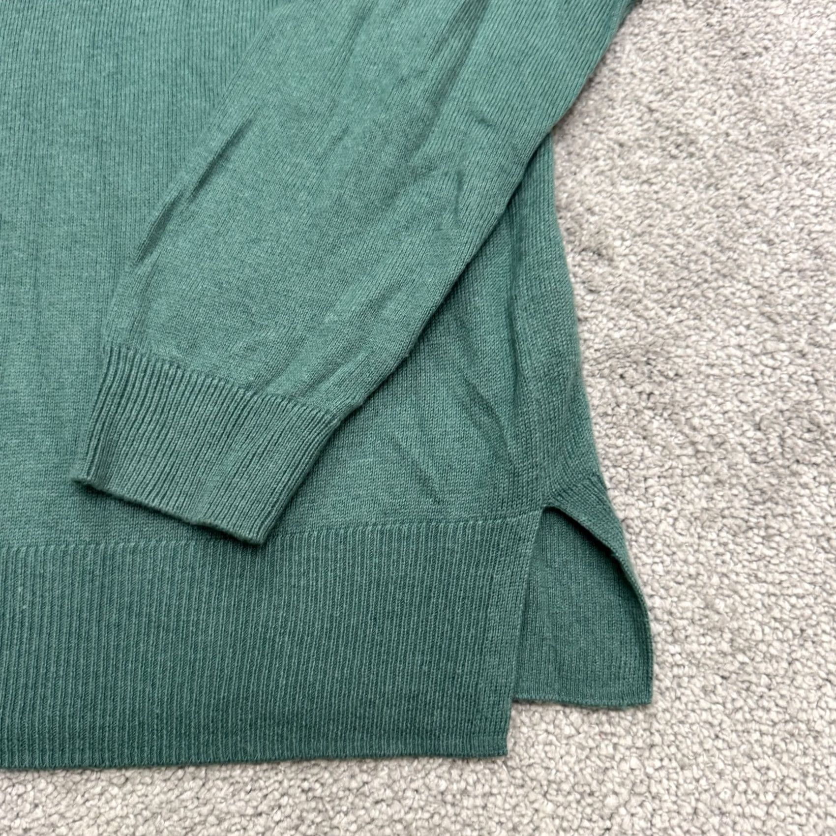 Lucky Brand Lucky Brand V-Neck Pullover Sweater Mens Small Forest Green Raglan Sleeve Knit Size US S / EU 44-46 / 1 - 4 Thumbnail