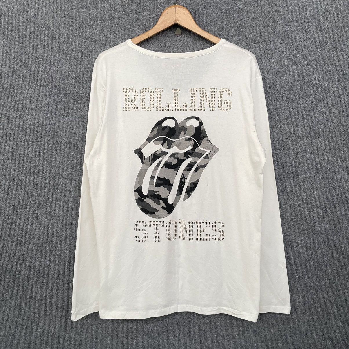Band Tees × The Rolling Stones Y2K The Rolling Stones Swarovski Detailing L/S T Shirt Size US L / EU 52-54 / 3 - 1 Thumbnail