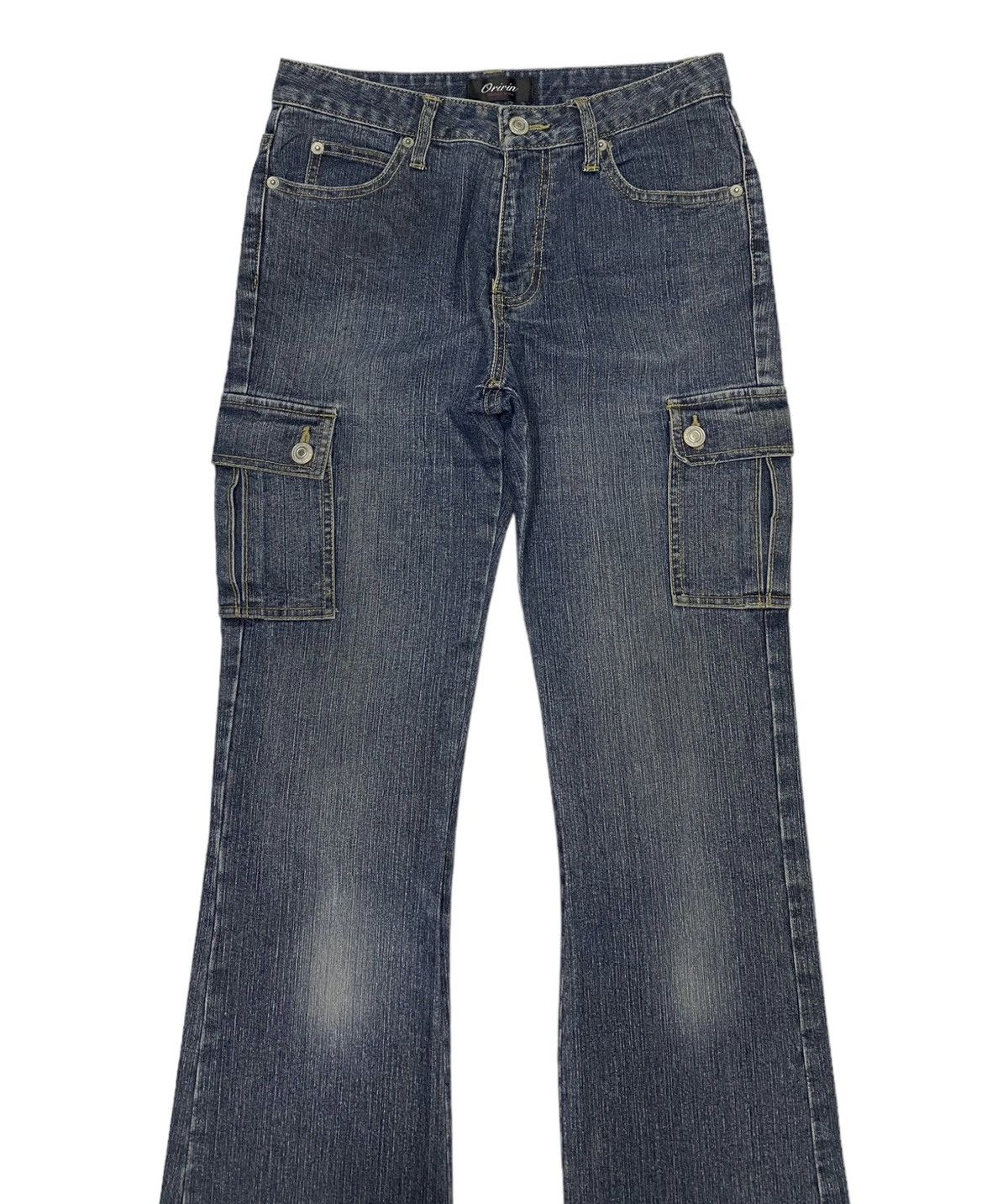 Japanese Brand 🔥ORIRIN JAPAN FLARE MULTI POCKET DENIM JEANS Size 28" / US 6 / IT 42 - 5 Thumbnail