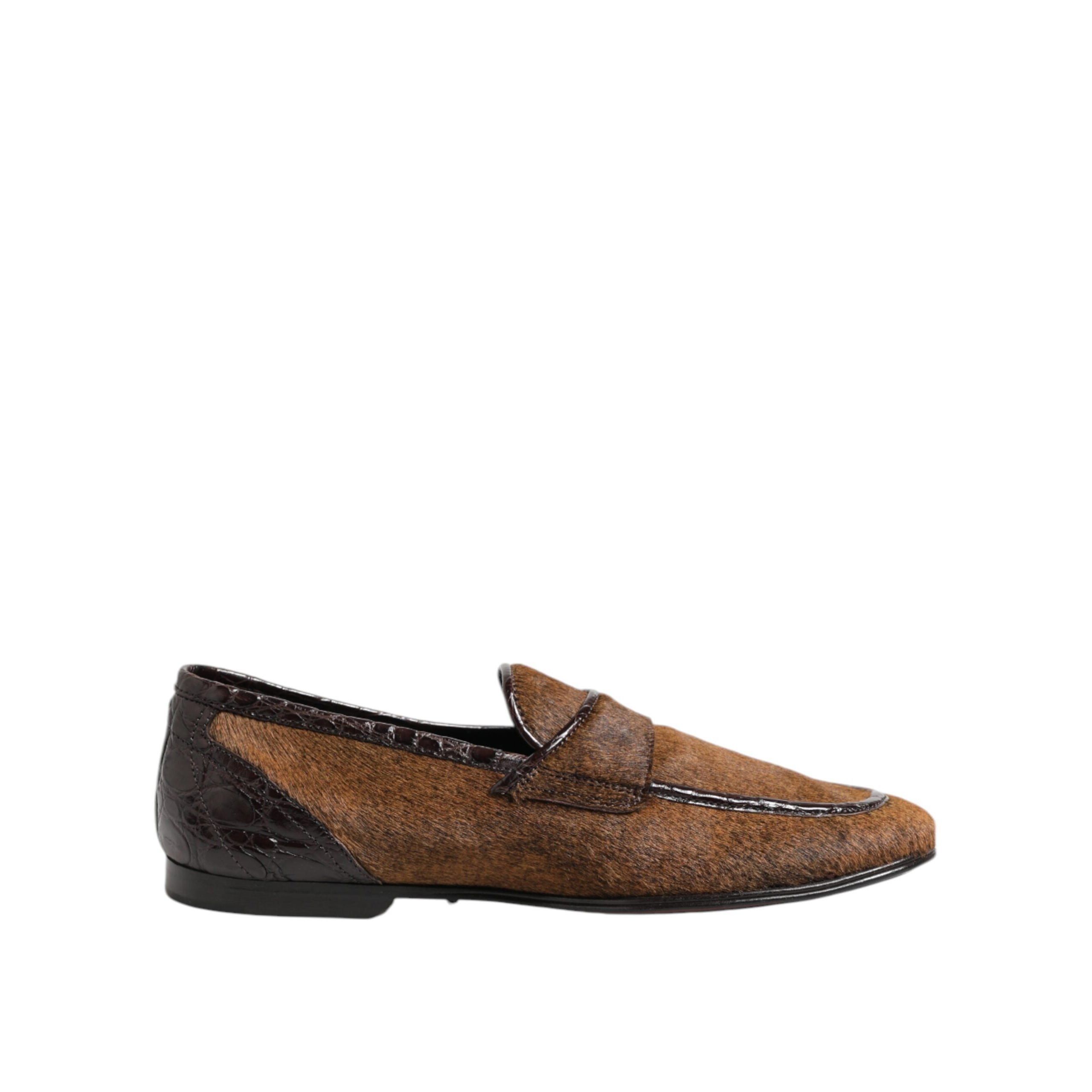 Dolce & Gabbana Brown Velvet Leather Slip On Loafers Shoes Dolce & Gabbana Pink Velvet Slip Ons Loafers Flats Women main image 2