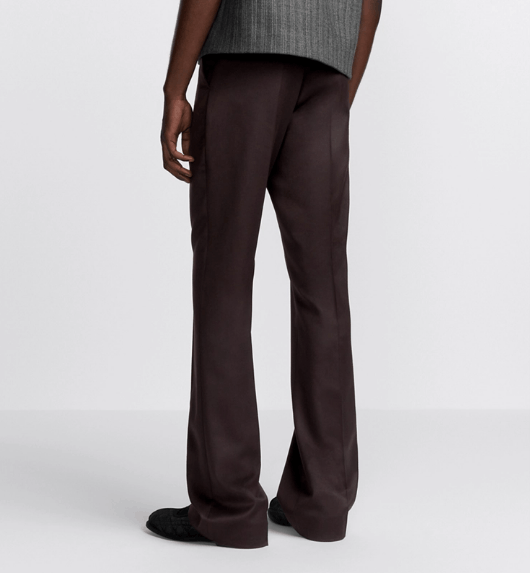 Dior o1w1db11225 443C13 Flared Pant in Burgundy Size US 34 / EU 50 - 6 Thumbnail