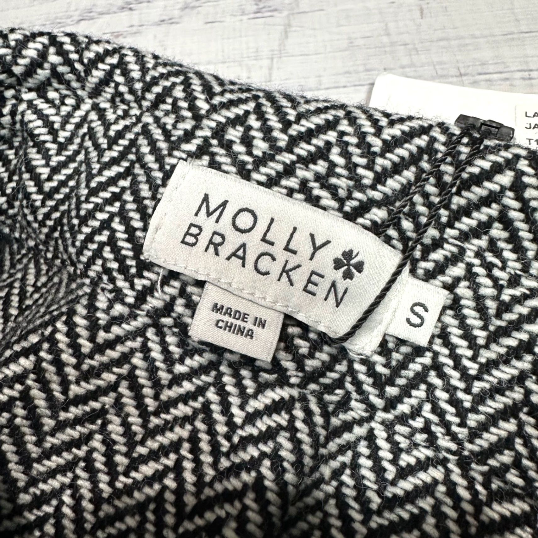 Vintage Molly Bracken Womens Jacket S Gray Herringbone Button Up Pockets Shirt Jacket Size S / US 4 / IT 40 - 6 Thumbnail
