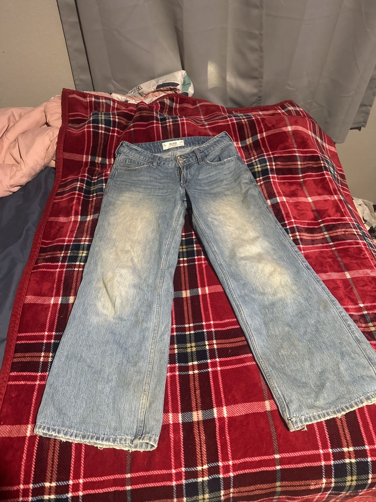 Hollister Low rise baggy denim jeans Size US 27 - 4 Thumbnail