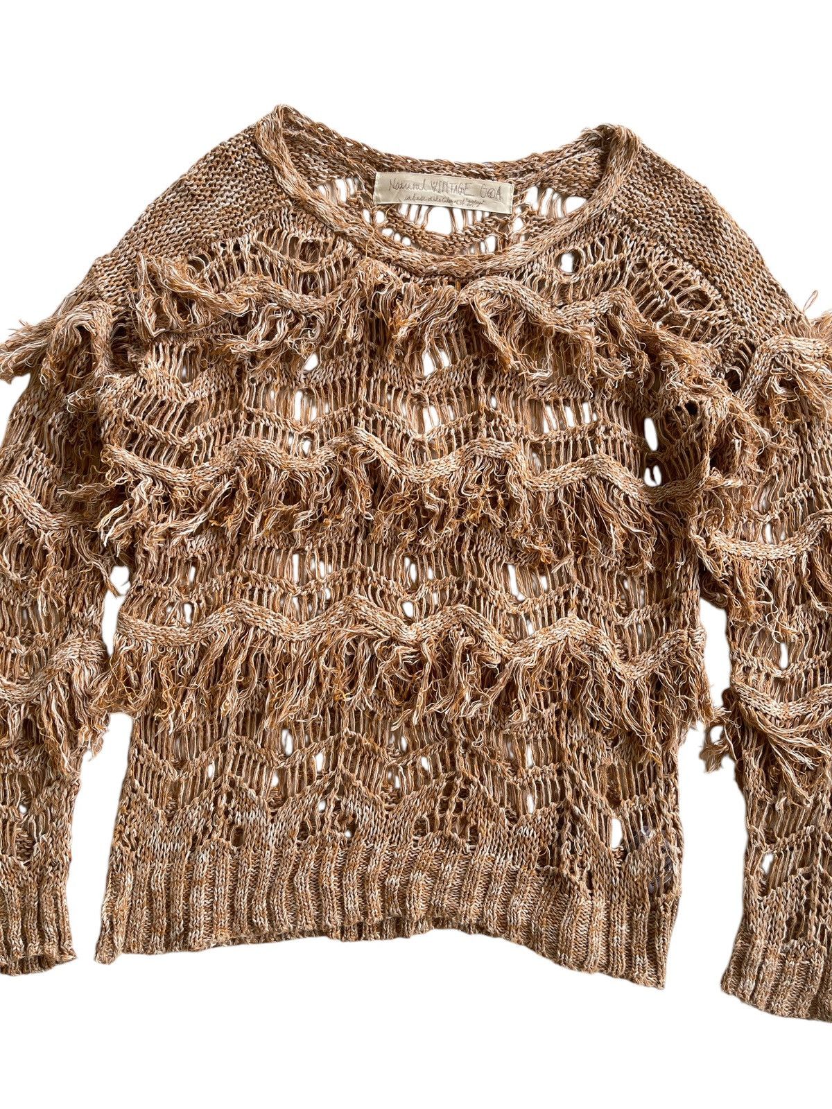 GOA G.O.A Net Fringe Knitted Sweater Size M / US 6-8 / IT 42-44 - 8 Thumbnail