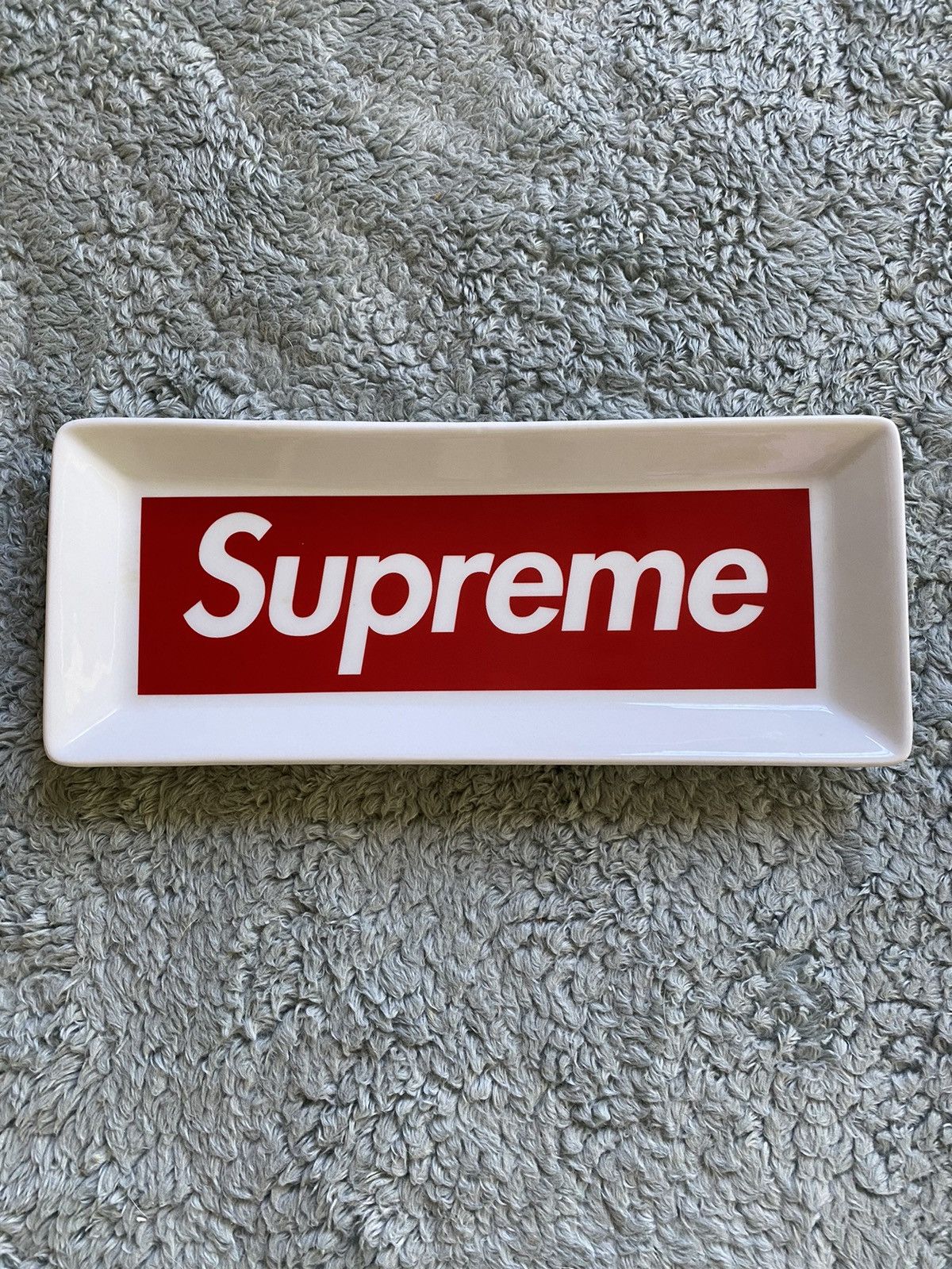 image of Supreme Fw14 Box Logo Ashtray White 100% Authentic, Men's