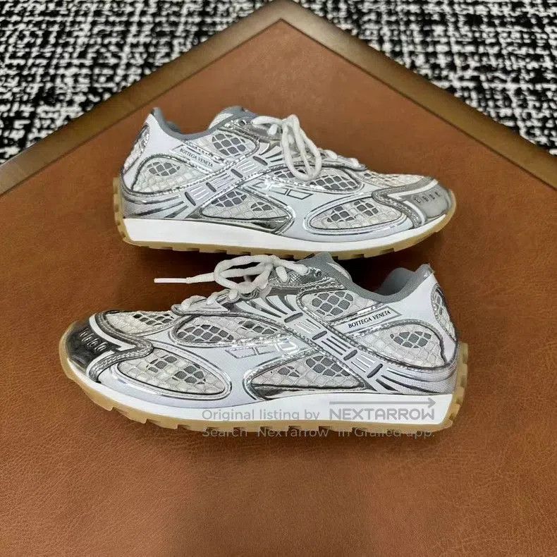 Bottega Veneta Bottega Veneta Orbit gray silver sneakers. Size US 10 / EU 43 - 3 Thumbnail