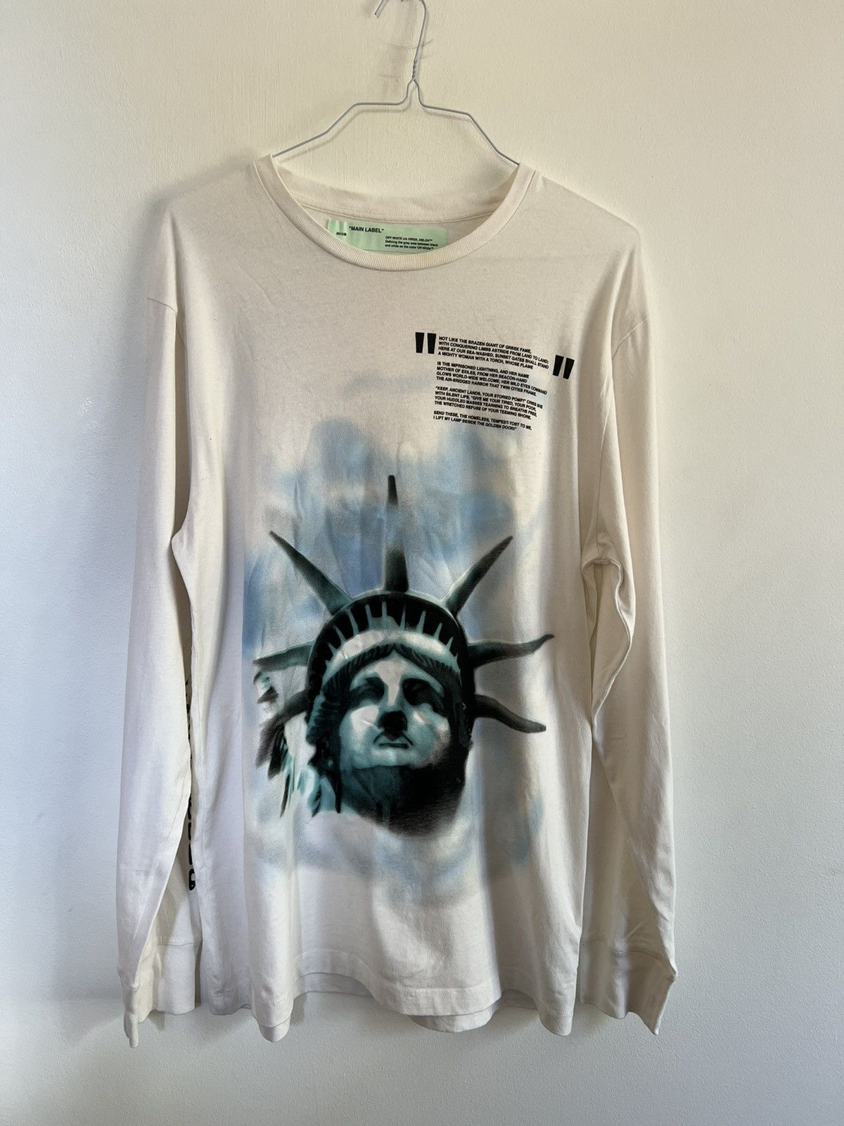 Off white Statue OF Liberty Long Sleeve TEE