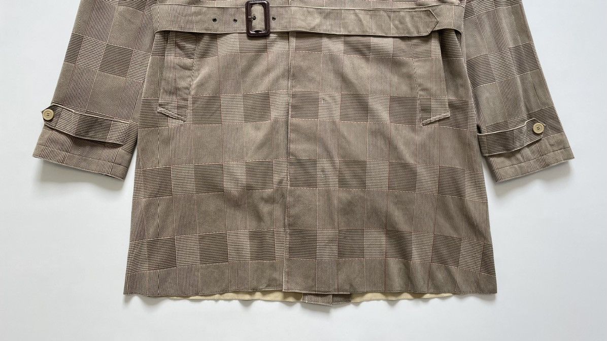 Emporio Armani Prince Of Wales Check Suede Overcoat Size US XL / EU 56 / 4 - 8 Thumbnail