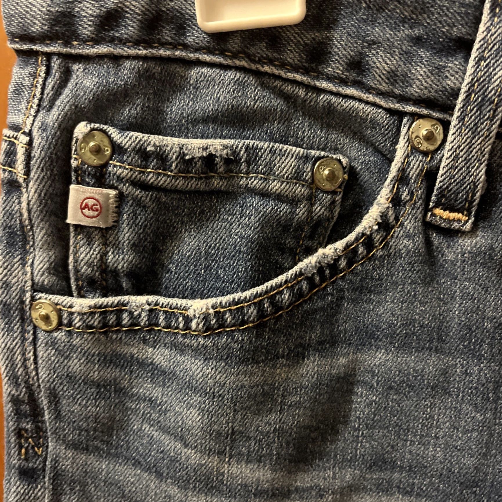 Denime VINTAGE AG Adriano Goldschmied Womens Jeans The Ex Boyfriend Slim Fit Denim 25R Blue Women Slim 25 R Jeans Size 42" / US 20 - 5 Thumbnail
