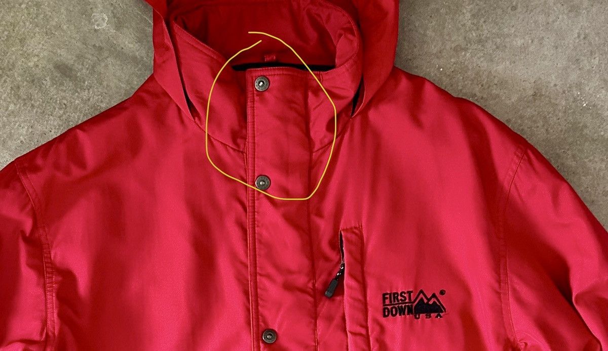 Japanese Brand FIRST DOWN Vintage Hooded Down Jacket Size US L / EU 52-54 / 3 - 9 Thumbnail