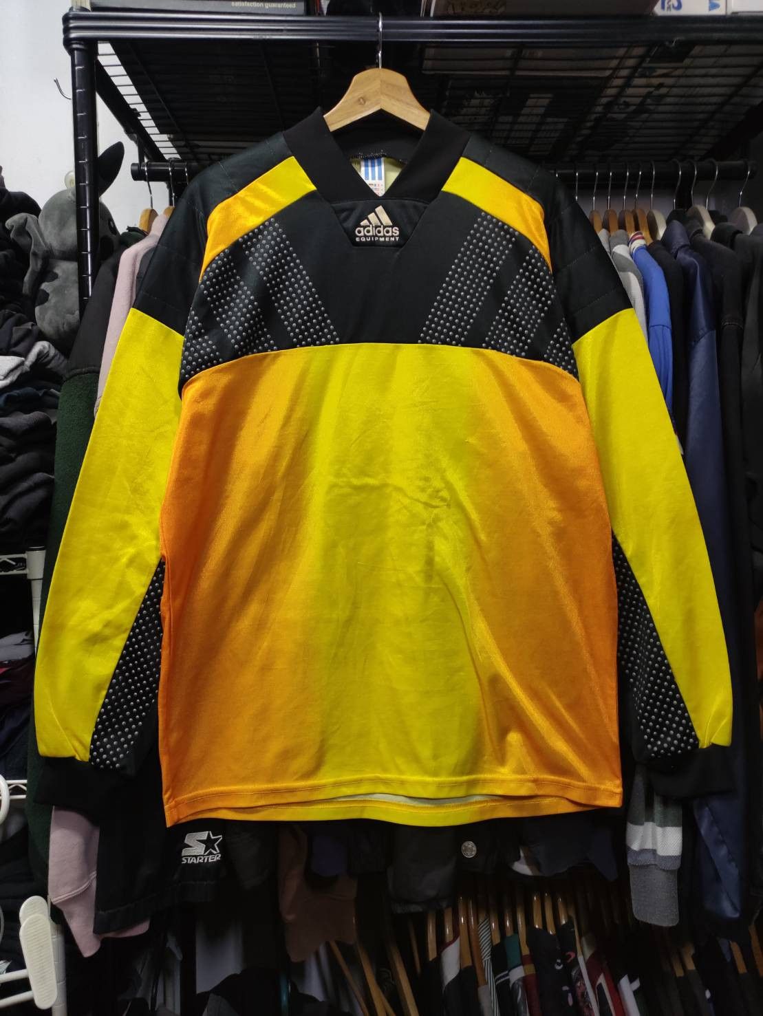 Adidas Vtg 90's Adids Equipment Goalkeeper Soccer UK Jersey Size US L / EU 52-54 / 3 - 1 Thumbnail