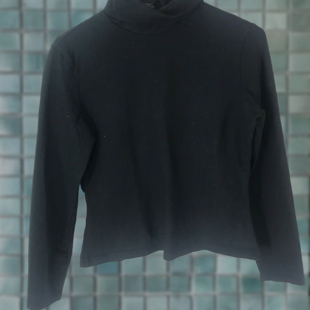 Express Express T Shirt Black L Womens Long Sleeve Turtleneck Pullover Regular Size L Size L / US 10 / IT 46 - 1 Thumbnail