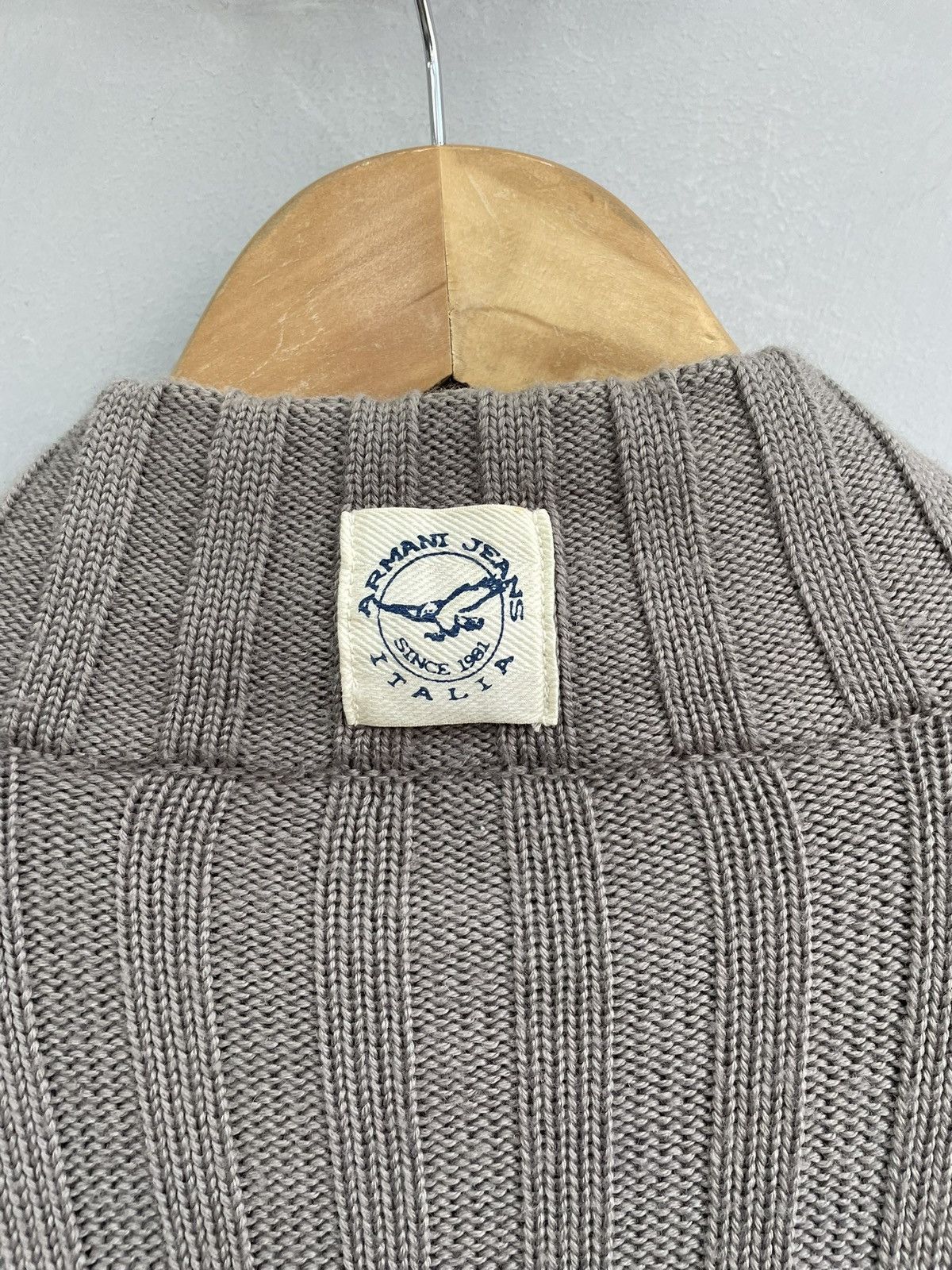 Armani Emporio Armani full zip y2k ripped sweater 90s Size US M / EU 48-50 / 2 - 10 Thumbnail