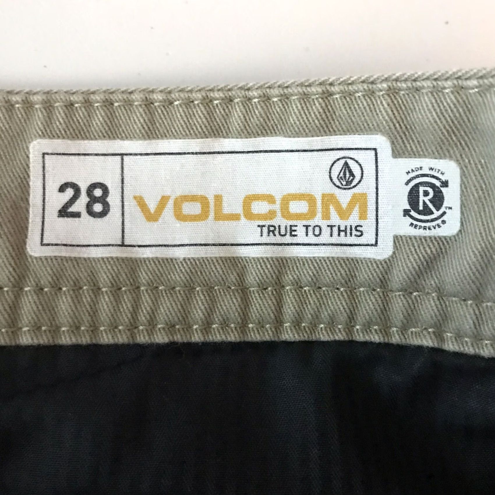 Volcom Volcom Shorts Mens 28 Hiking Walking Khaki Nylon Blend Flat Front True To This Size US 28 / EU 44 - 2 Thumbnail
