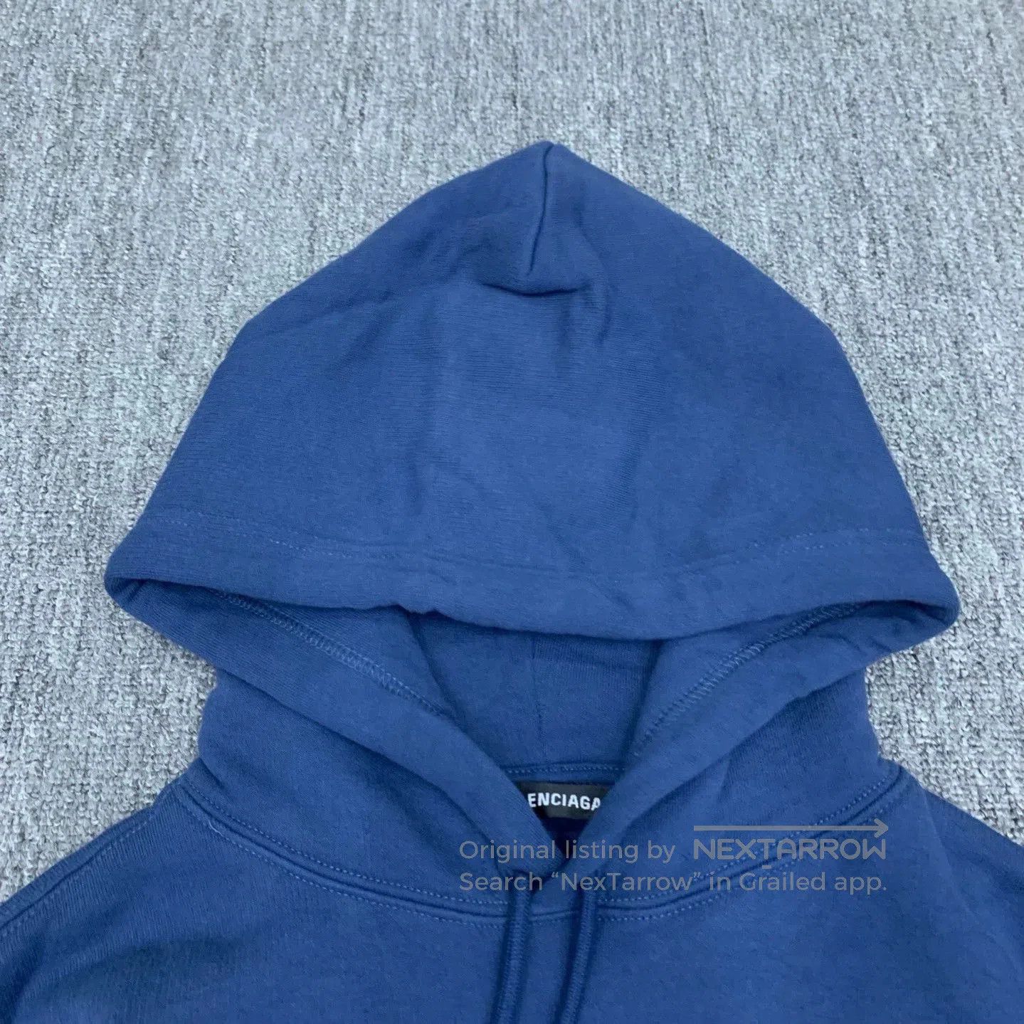Balenciaga Balenciaga Blue Embroidered Logo Hoodie. Size US L / EU 52-54 / 3 - 9 Thumbnail