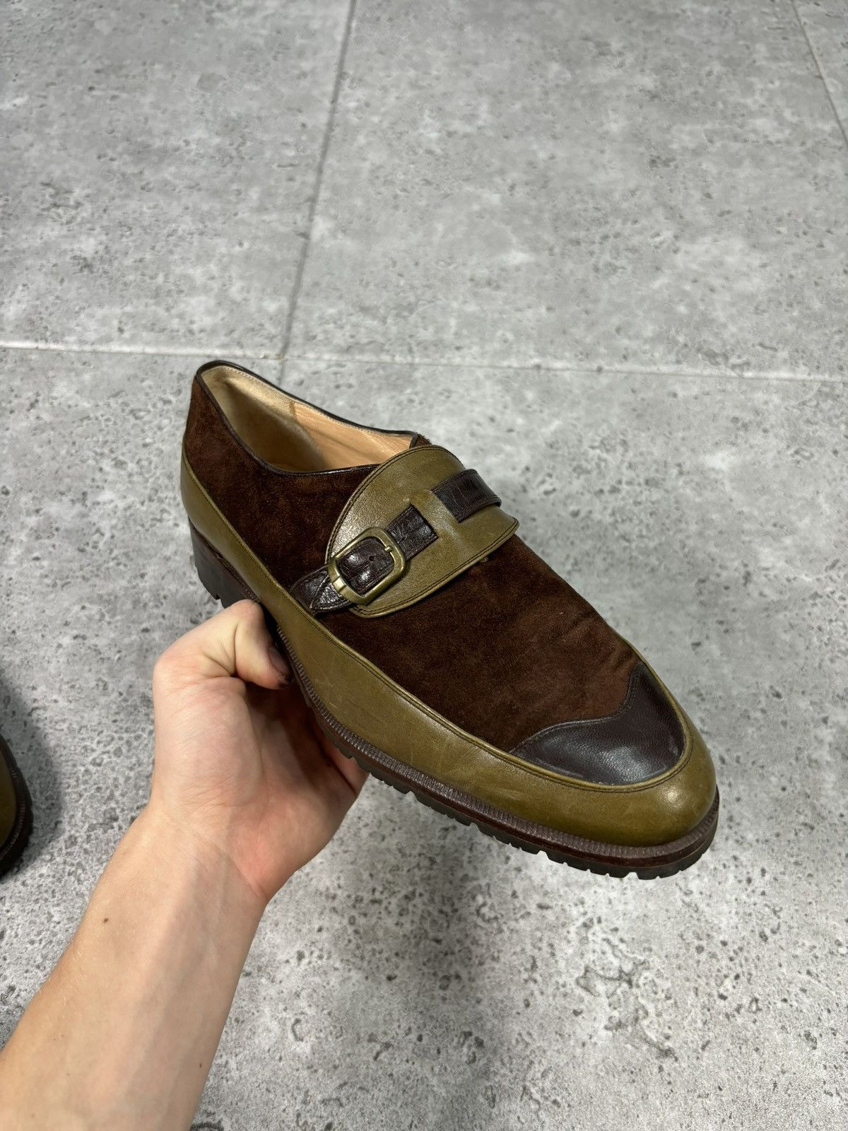 Gucci × Japanese Brand Old Money Leather Suede Hype Loafers Luxury 2000s Size US 10 / EU 43 - 7 Thumbnail
