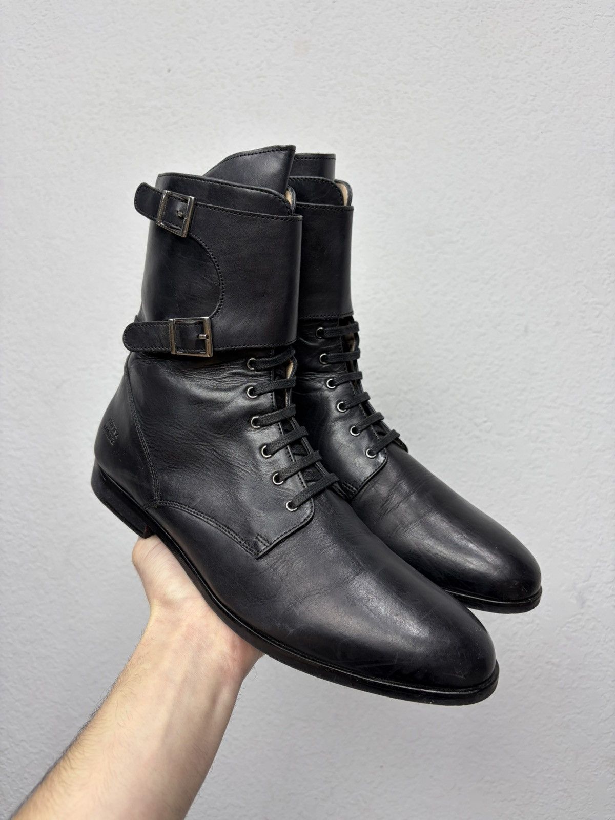If Six Was Nine AS 98 Vibe Artisan Brown Leather Side Zip Ankle Biker Boots Size US 8 / EU 41 - 2 Thumbnail